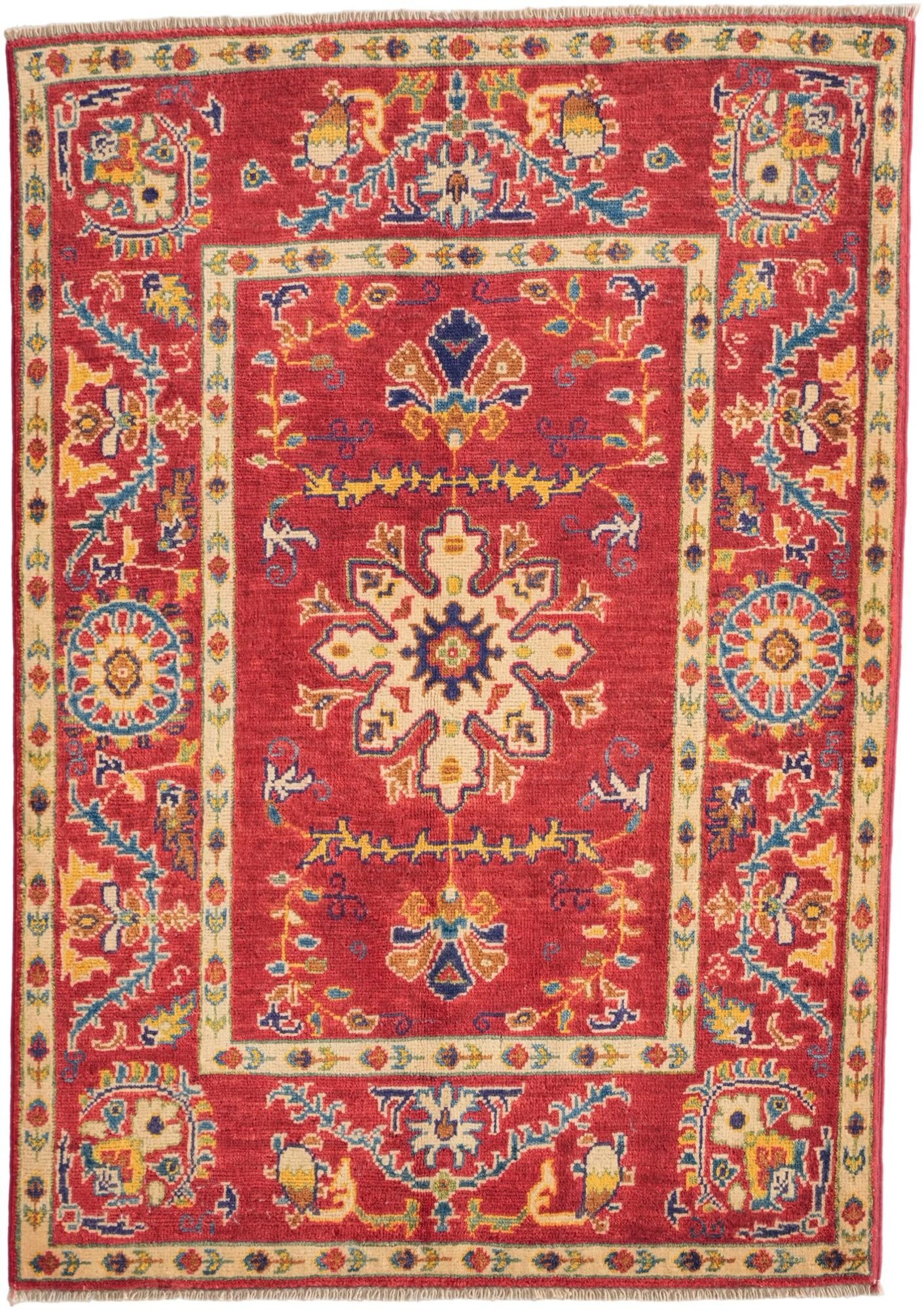 3' 1 x 4' 4 Hand Knotted Kazak Rug