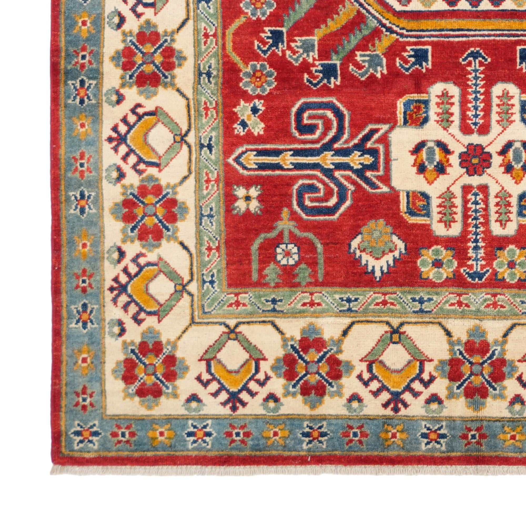 150cm x 205cm Hand Knotted Kazak Rug