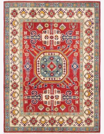4' 10 x 6' 8 Hand Knotted Kazak Rug