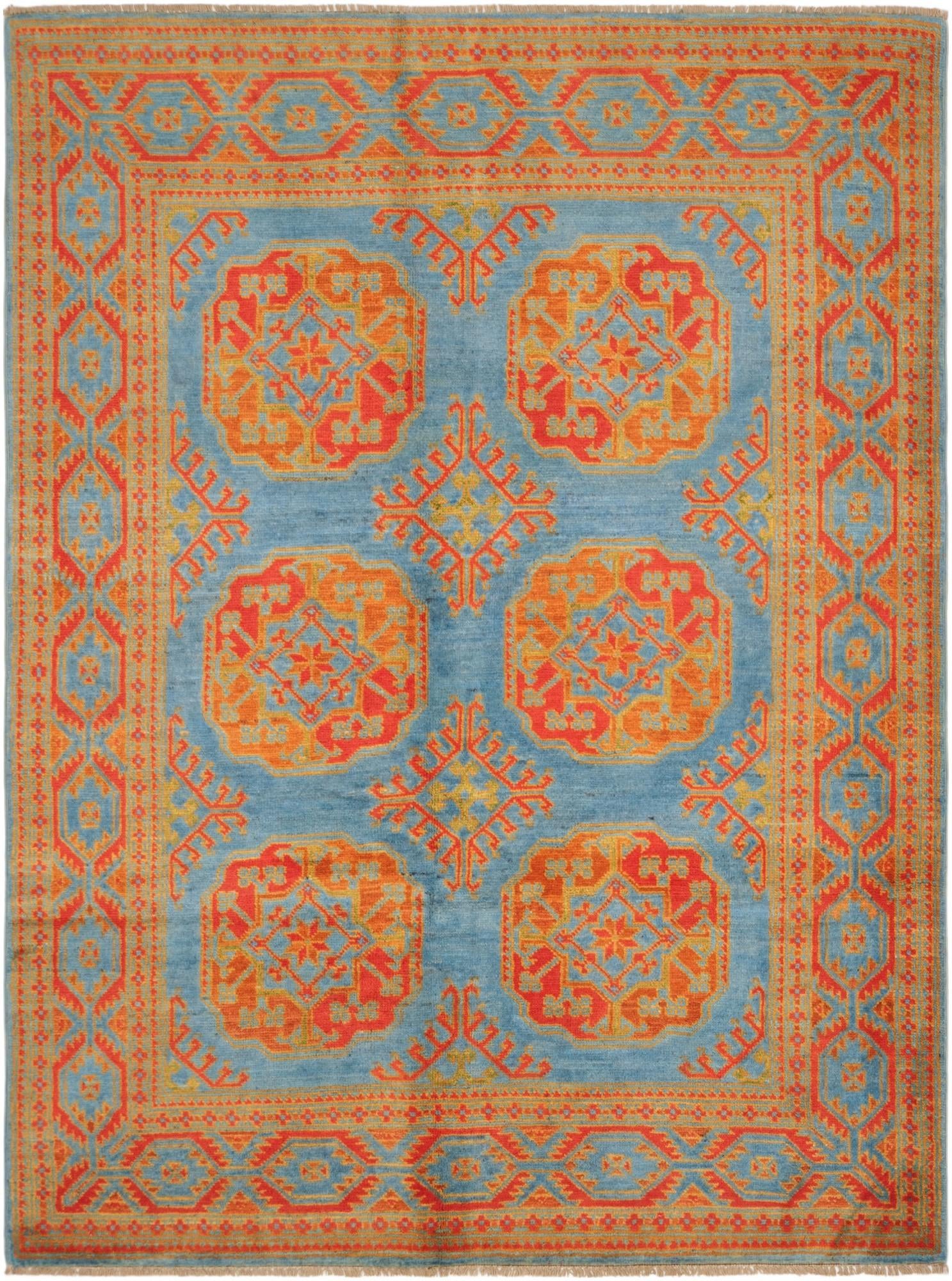 4' 10 x 6' 6 Hand Knotted Kazak Rug