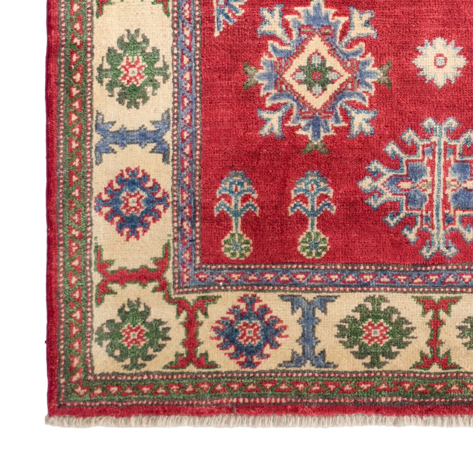 3' 3 x 4' 11 Hand Knotted Kazak Rug