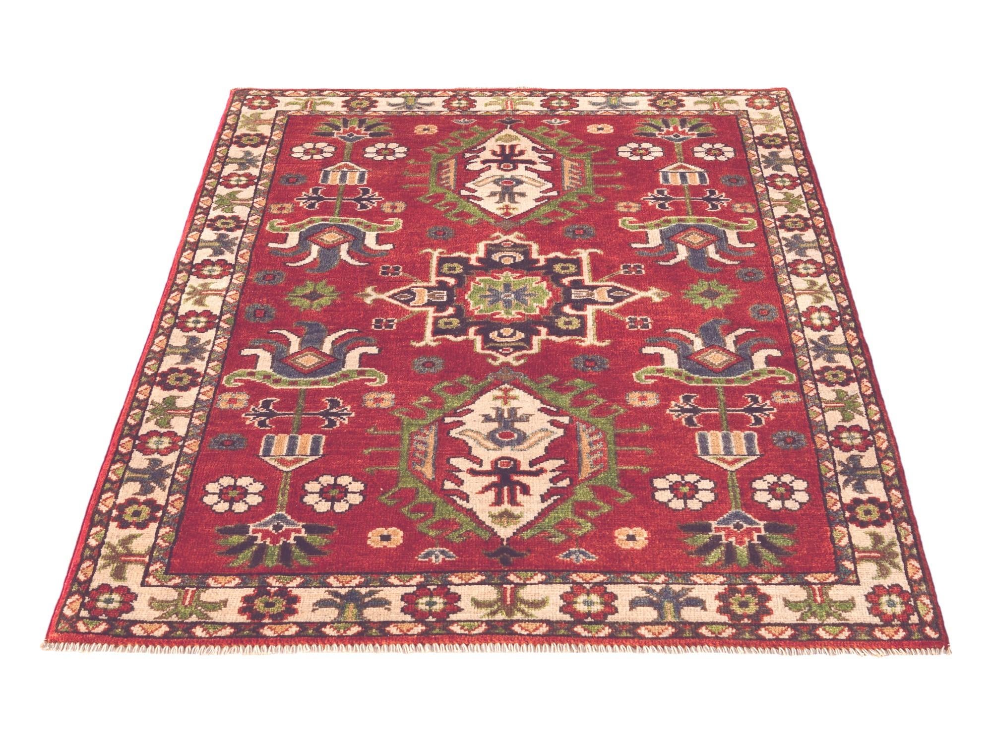 3' 3 x 4' 7 Hand Knotted Kazak Rug