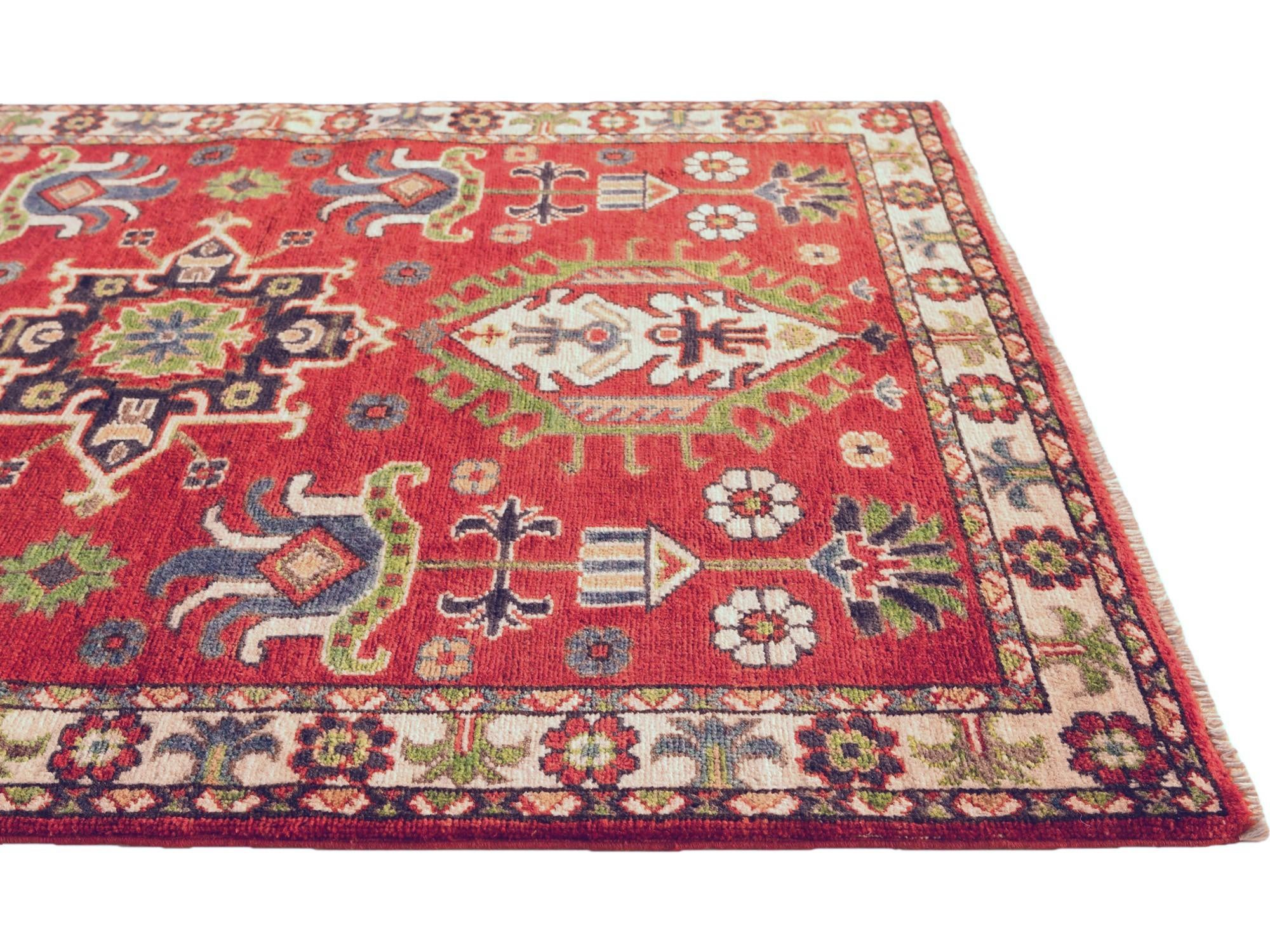 3' 3 x 4' 7 Hand Knotted Kazak Rug