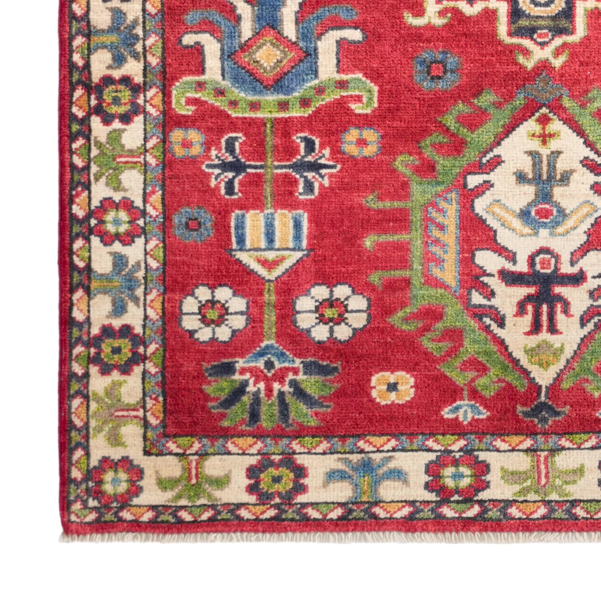 Detail image 7 of 12: 3' 3 x 4' 7 Hand Knotted Kazak Rug