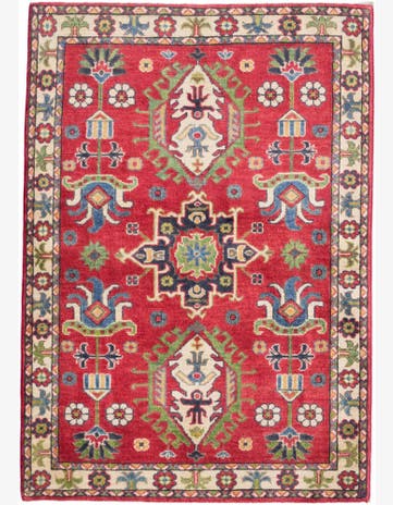 3' 3 x 4' 7 Hand Knotted Kazak Rug
