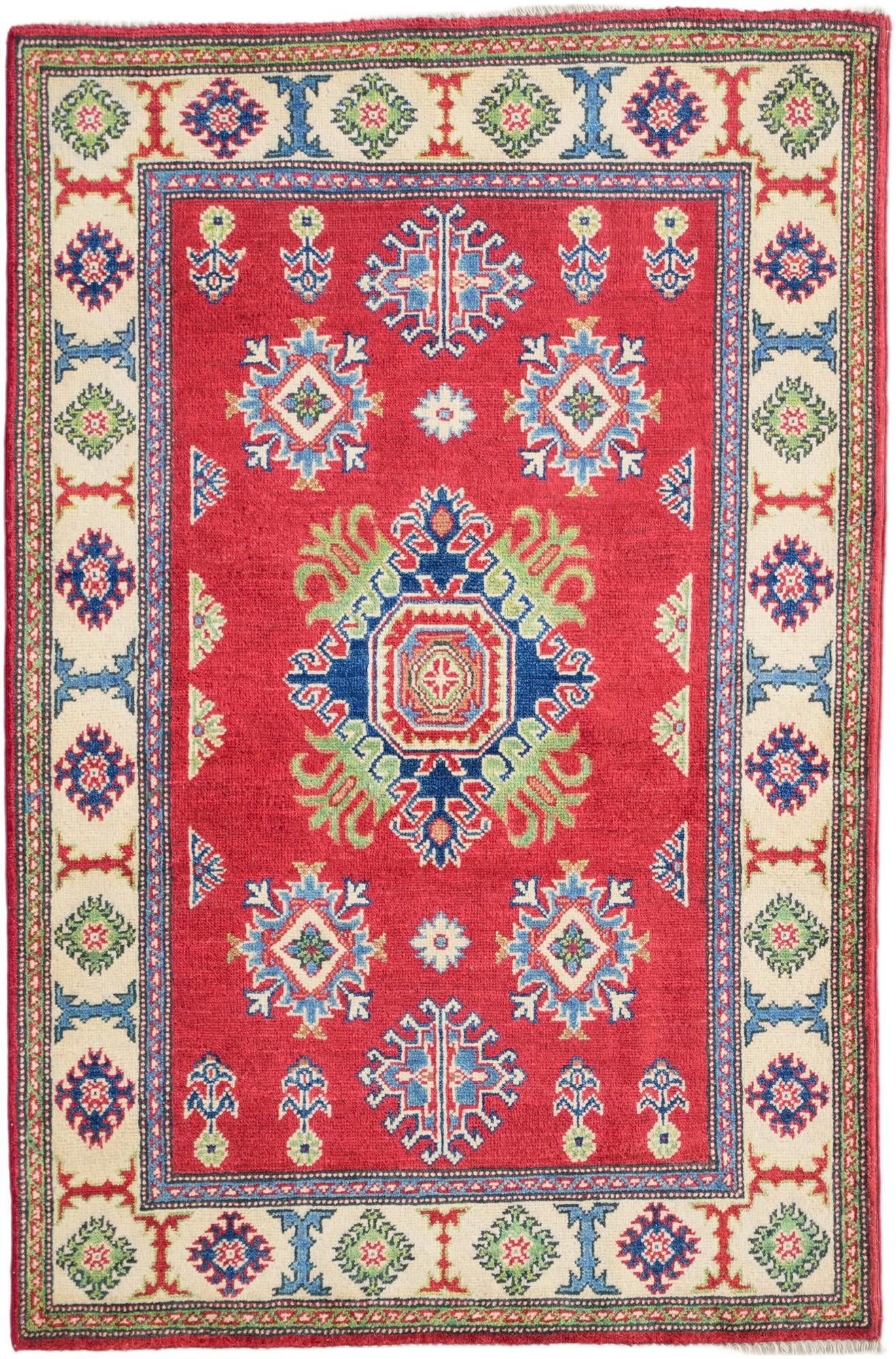 3' 4 x 5' 1 Hand Knotted Kazak Rug