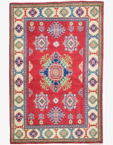 3' 4 x 5' 1 Hand Knotted Kazak Rug