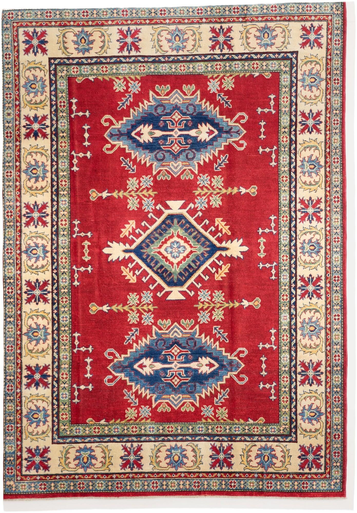 6' 4 x 9' 1 Hand Knotted Kazak Rug