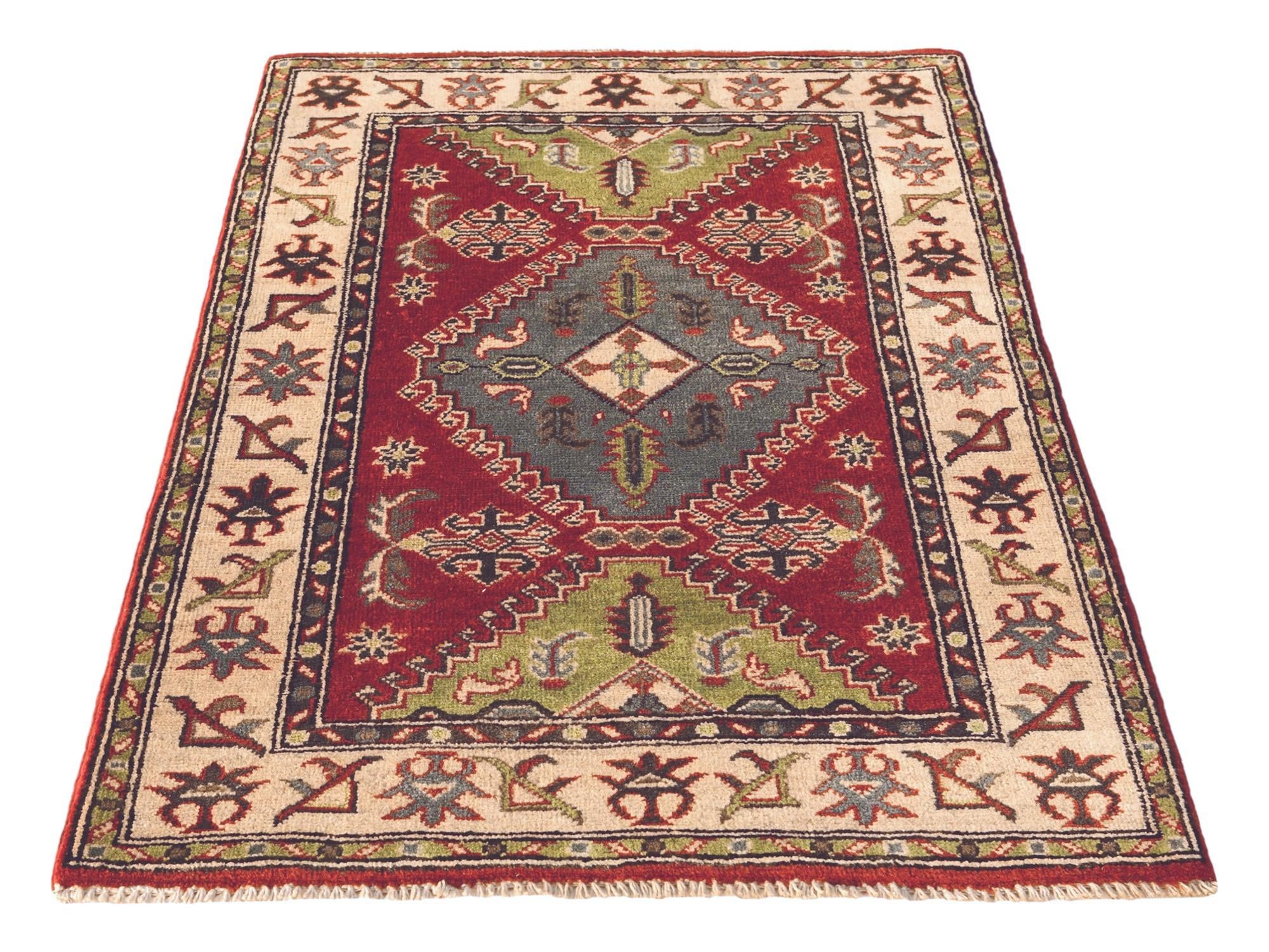 2' 7 x 3' 11 Hand Knotted Kazak Rug