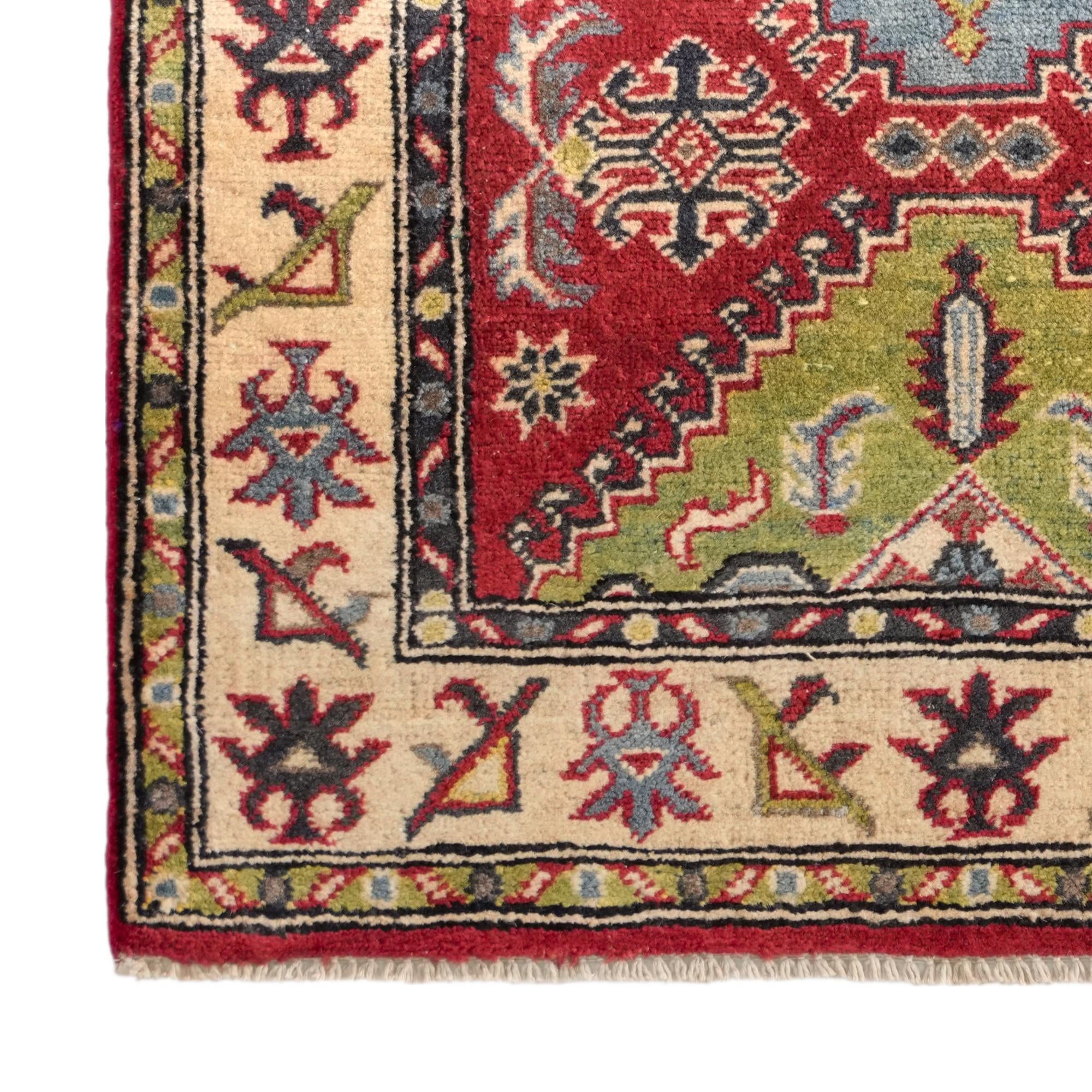 Detail image 7 of 12: 2' 7 x 3' 11 Hand Knotted Kazak Rug