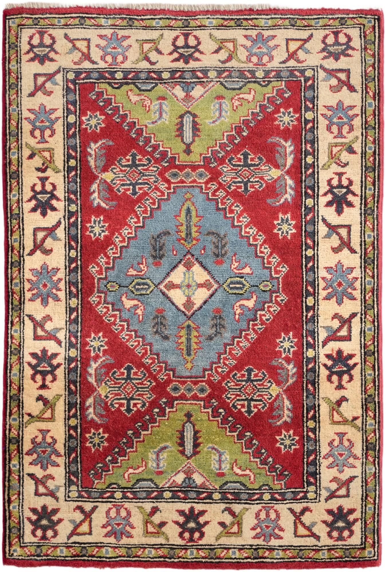 2' 7 x 3' 11 Hand Knotted Kazak Rug