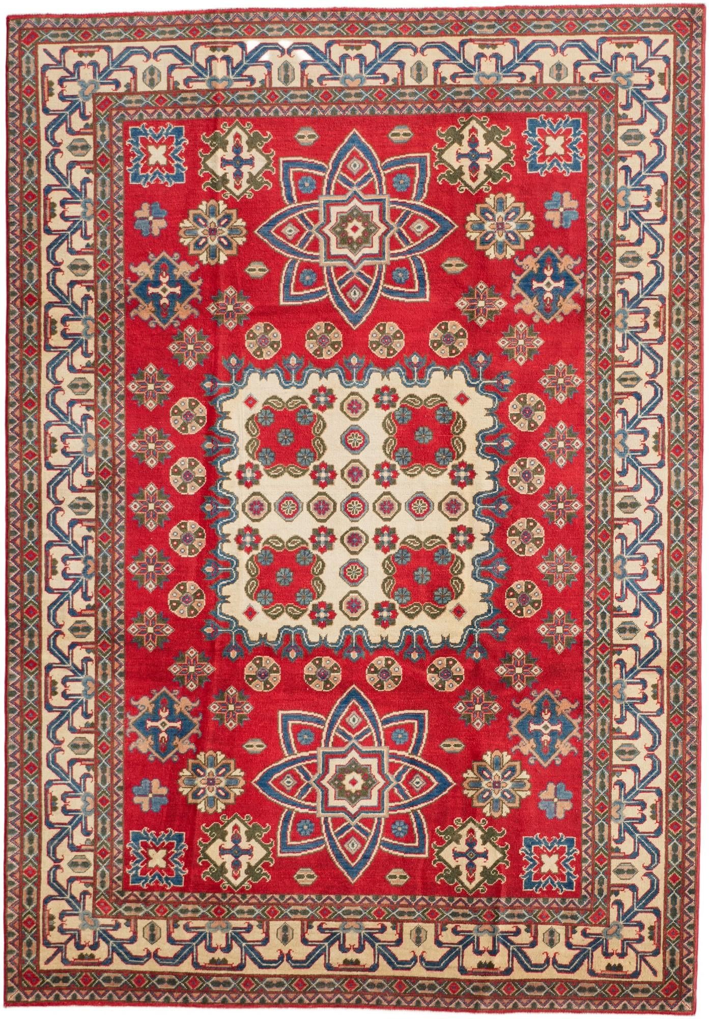 7' 2 x 10' 4 Hand Knotted Kazak Rug
