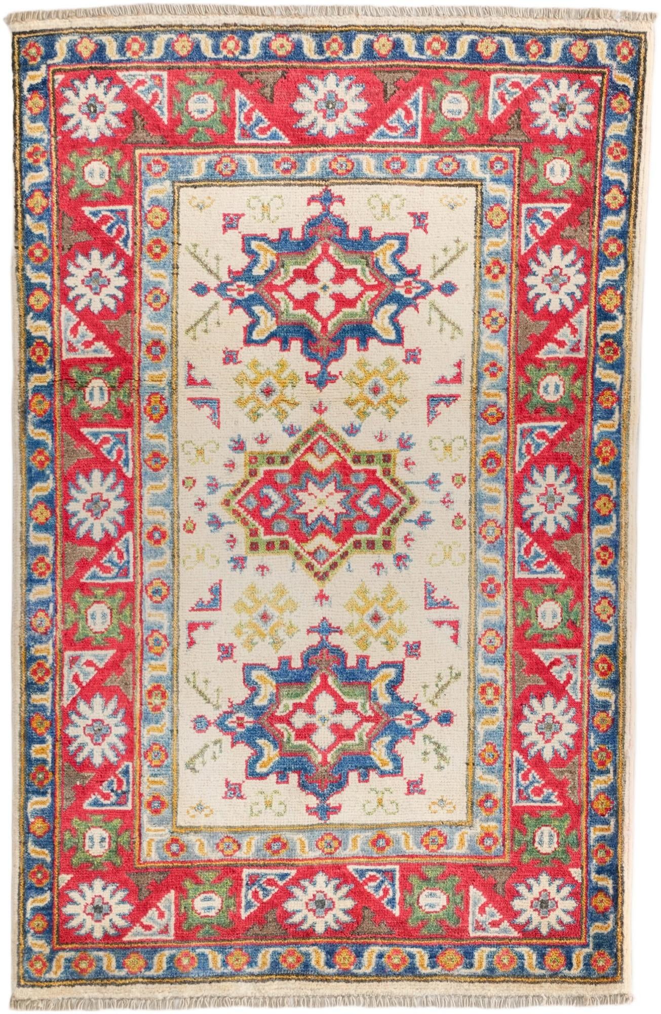2' 9 x 4' 3 Hand Knotted Kazak Rug