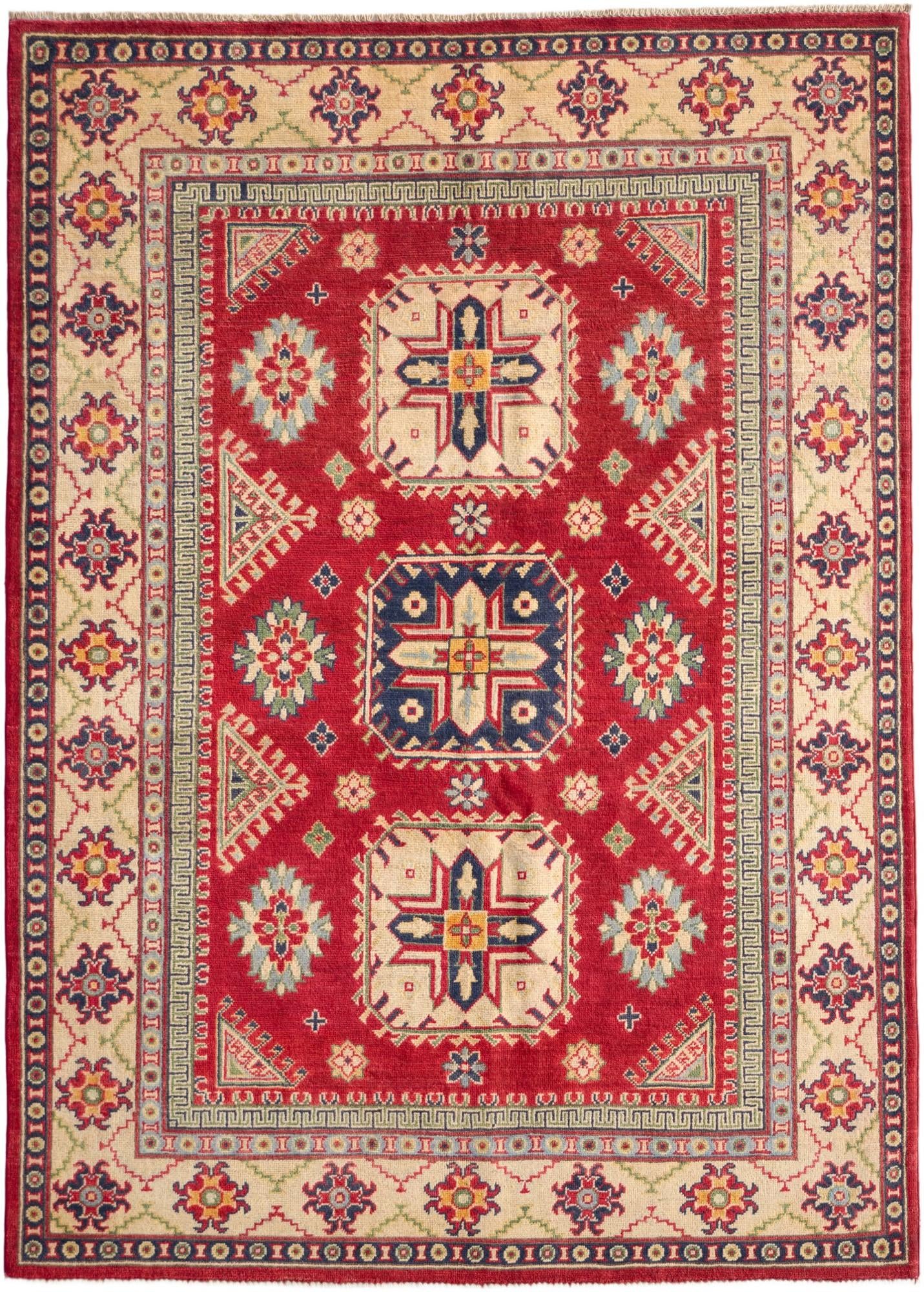 Detail image 2 of 10: 4' 11 x 6' 11 Hand Knotted Kazak Rug
