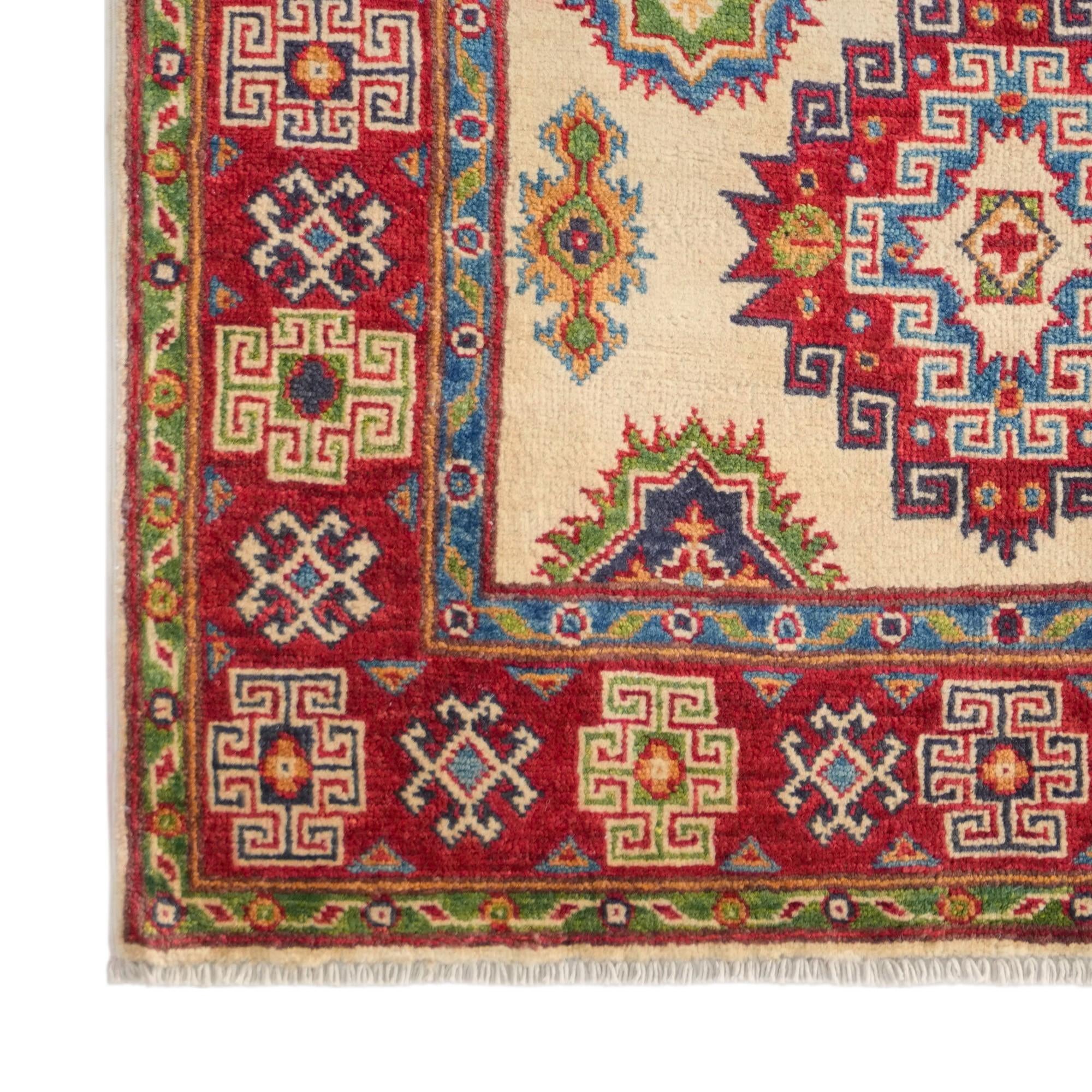 3' 3 x 5' Hand Knotted Kazak Rug