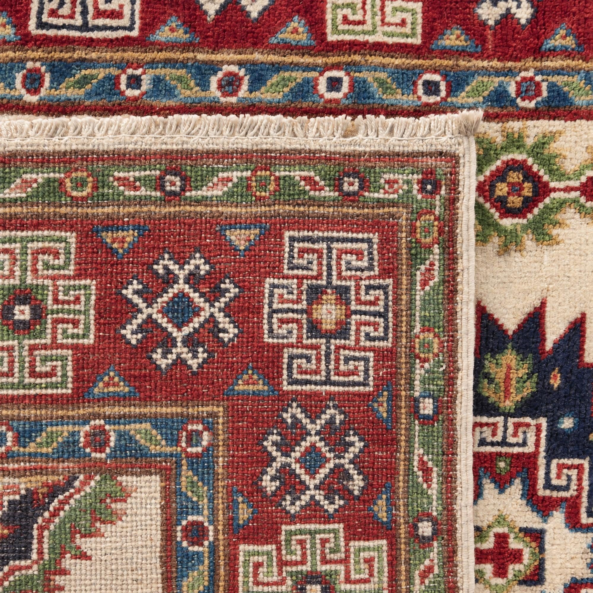 3' 3 x 5' Hand Knotted Kazak Rug