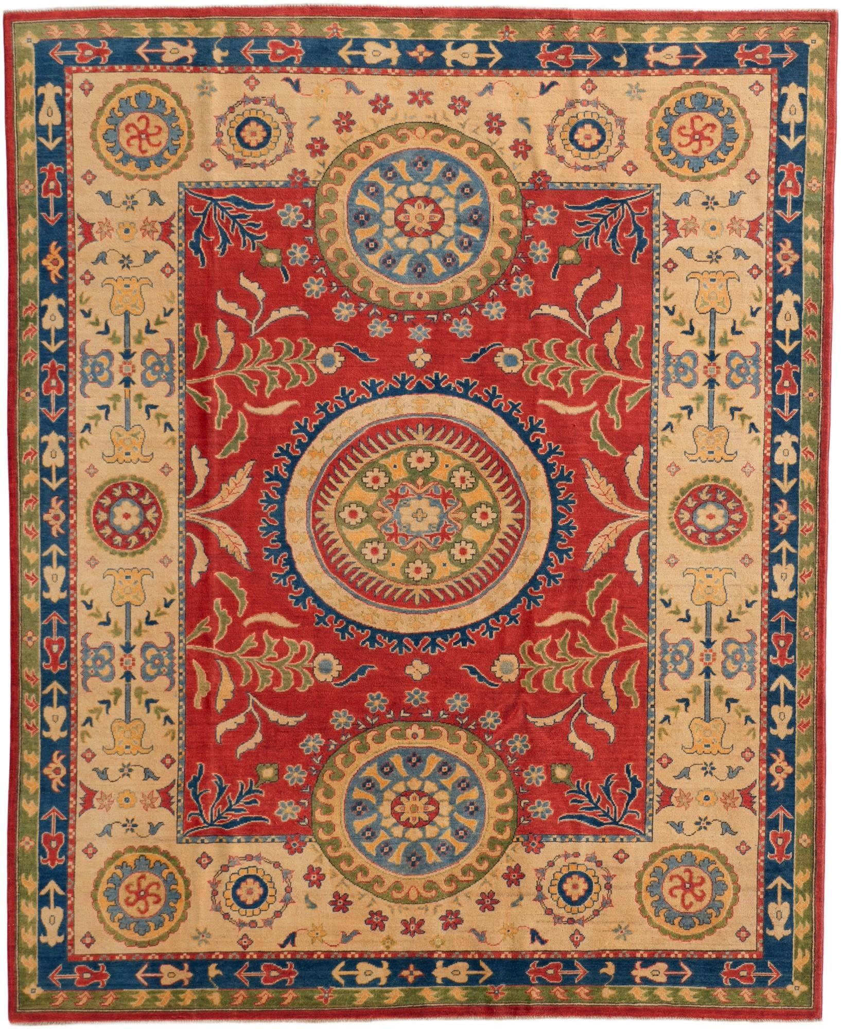 8' x 9' 10 Hand Knotted Kazak Rug
