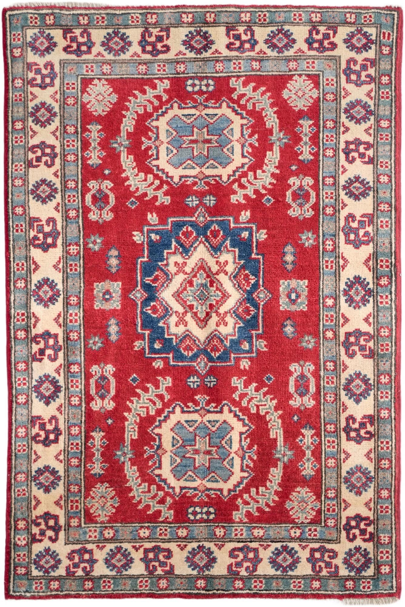 2' 7 x 3' 11 Hand Knotted Kazak Rug
