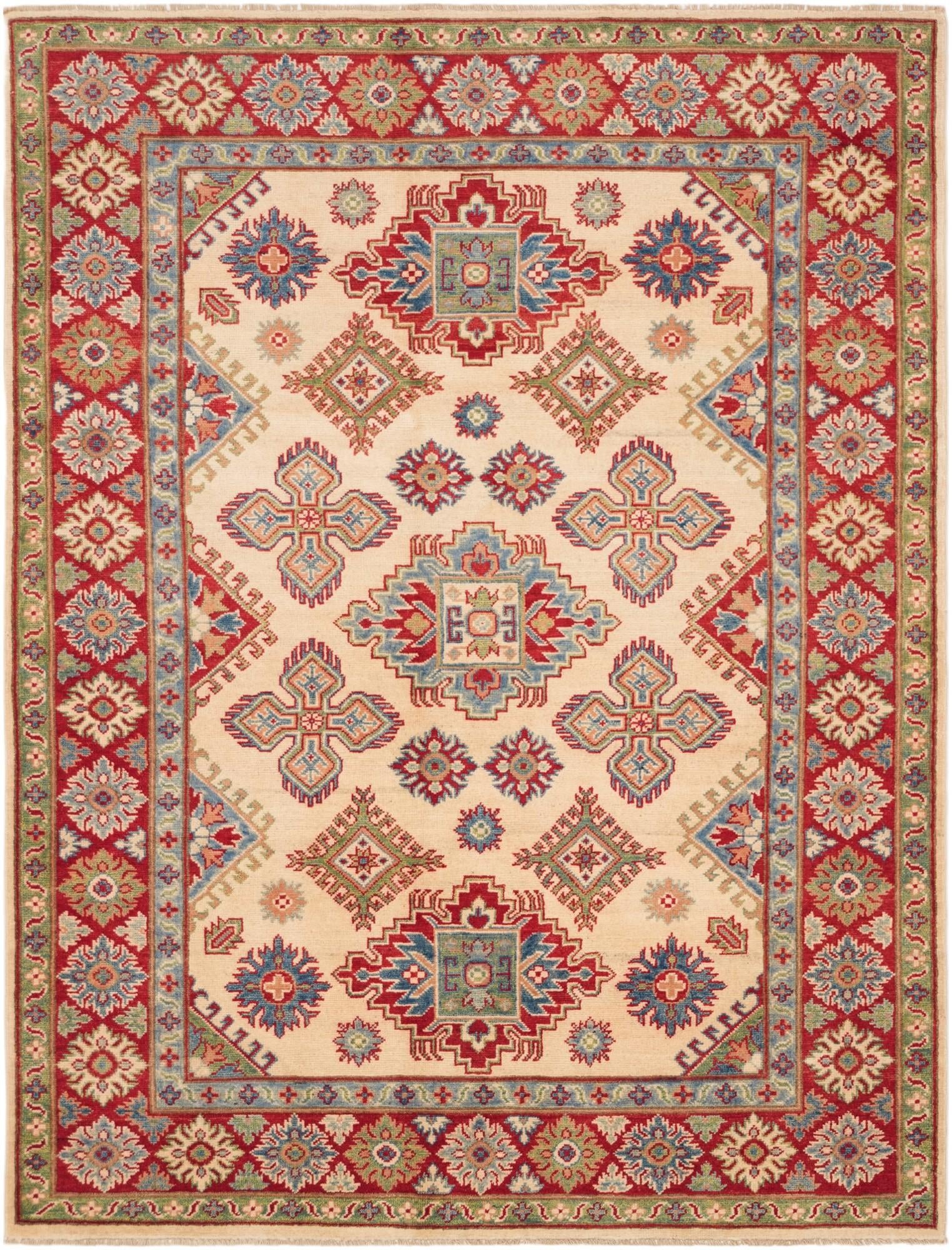 5' x 6' 7 Hand Knotted Kazak Rug
