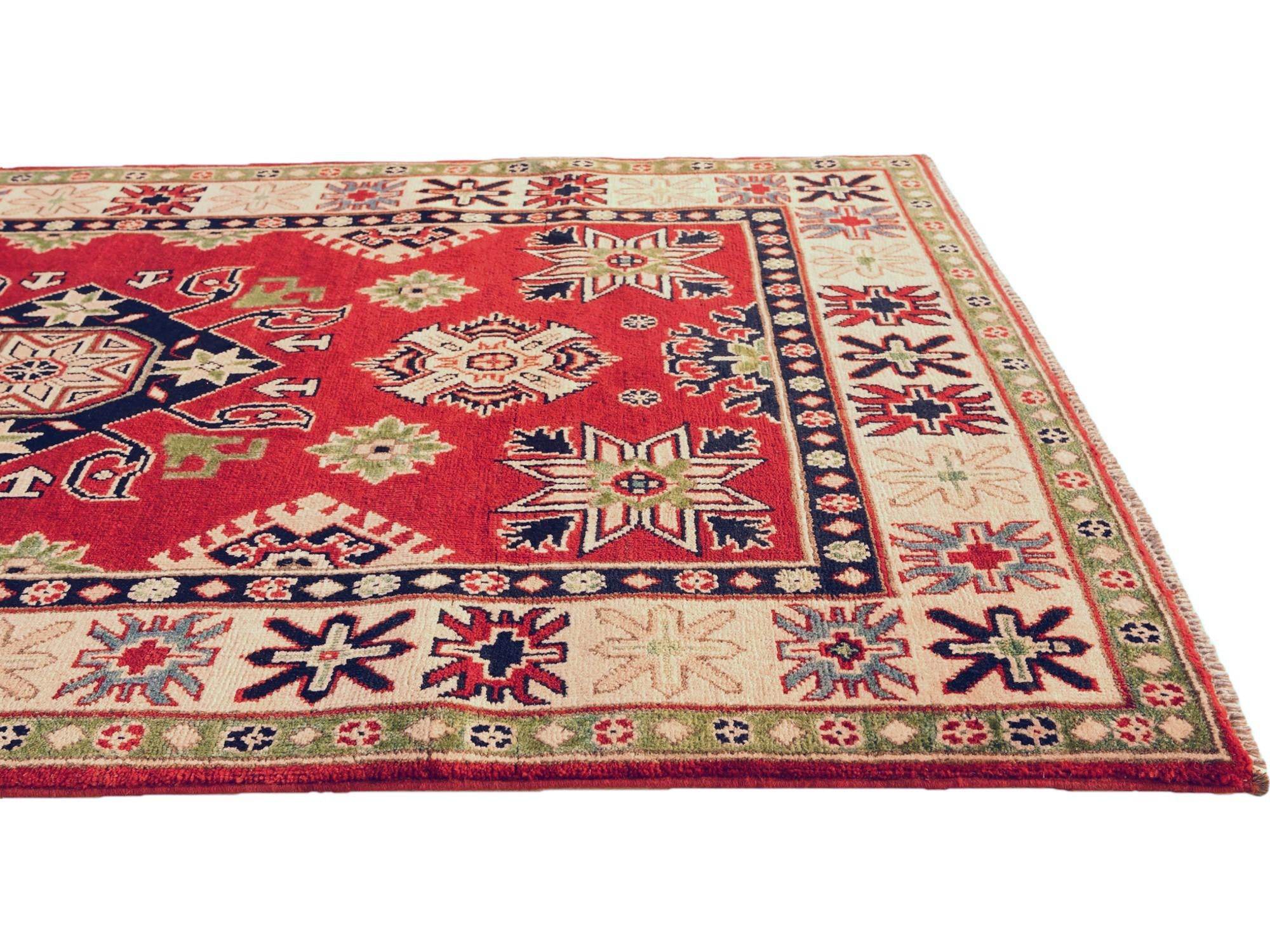 4' 1 x 6' 5 Hand Knotted Kazak Rug