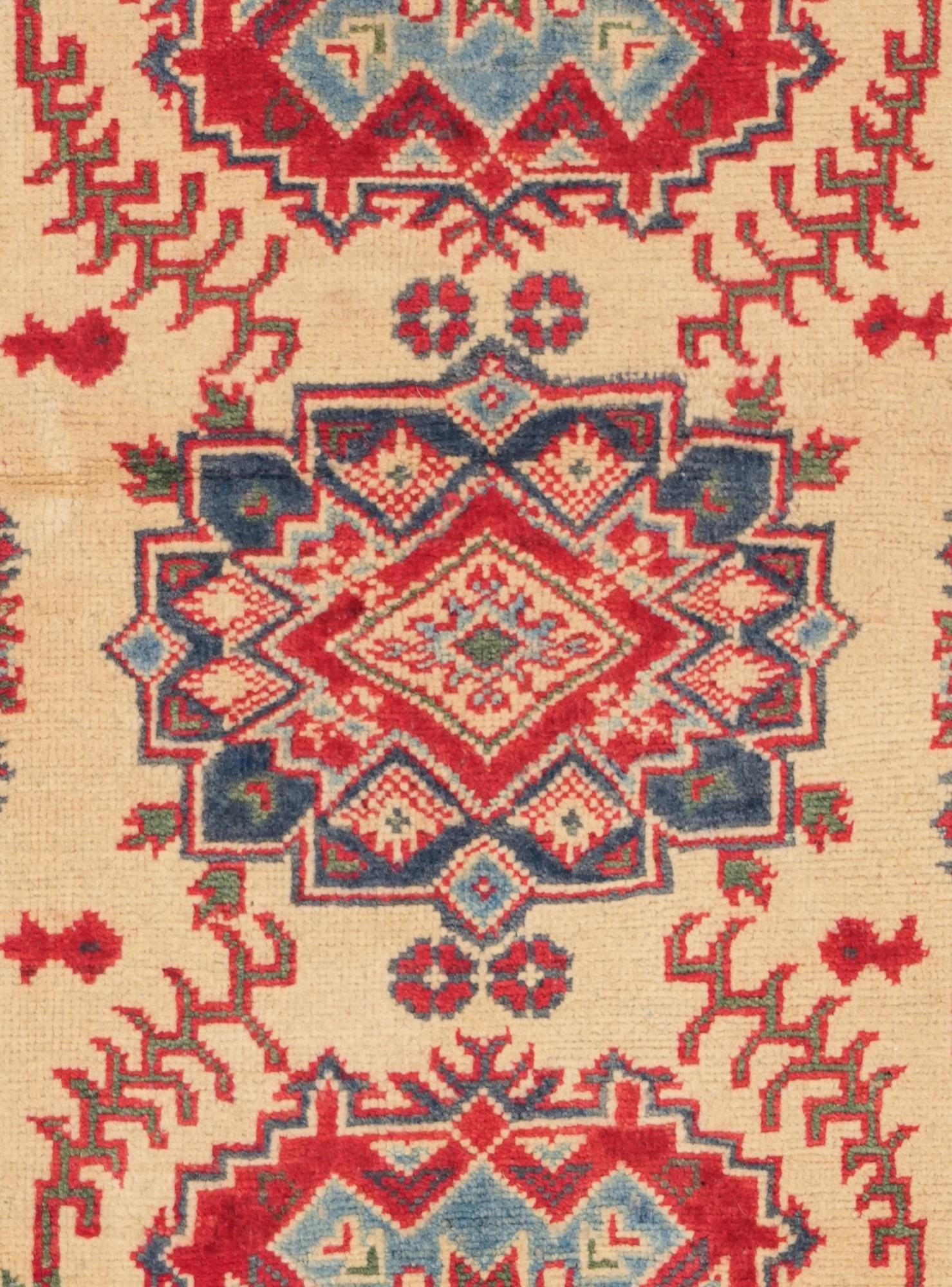 3' 4 x 5' 1 Hand Knotted Kazak Rug