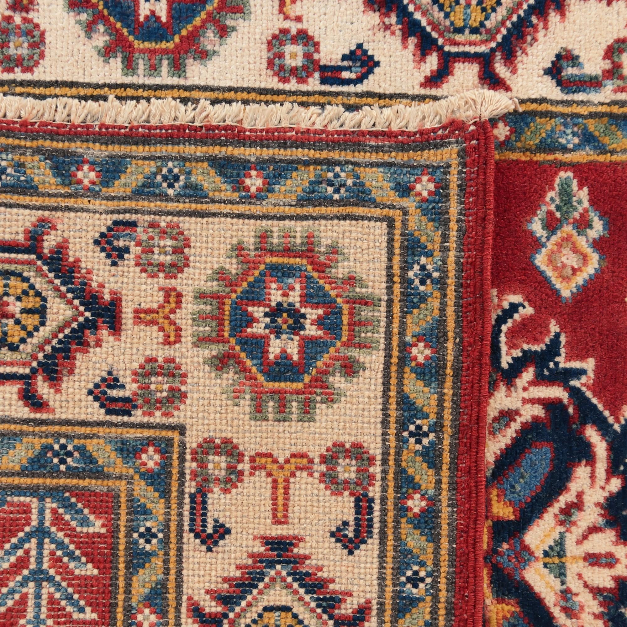 Detail image 11 of 11: 2' 8 x 3' 10 Hand Knotted Kazak Rug