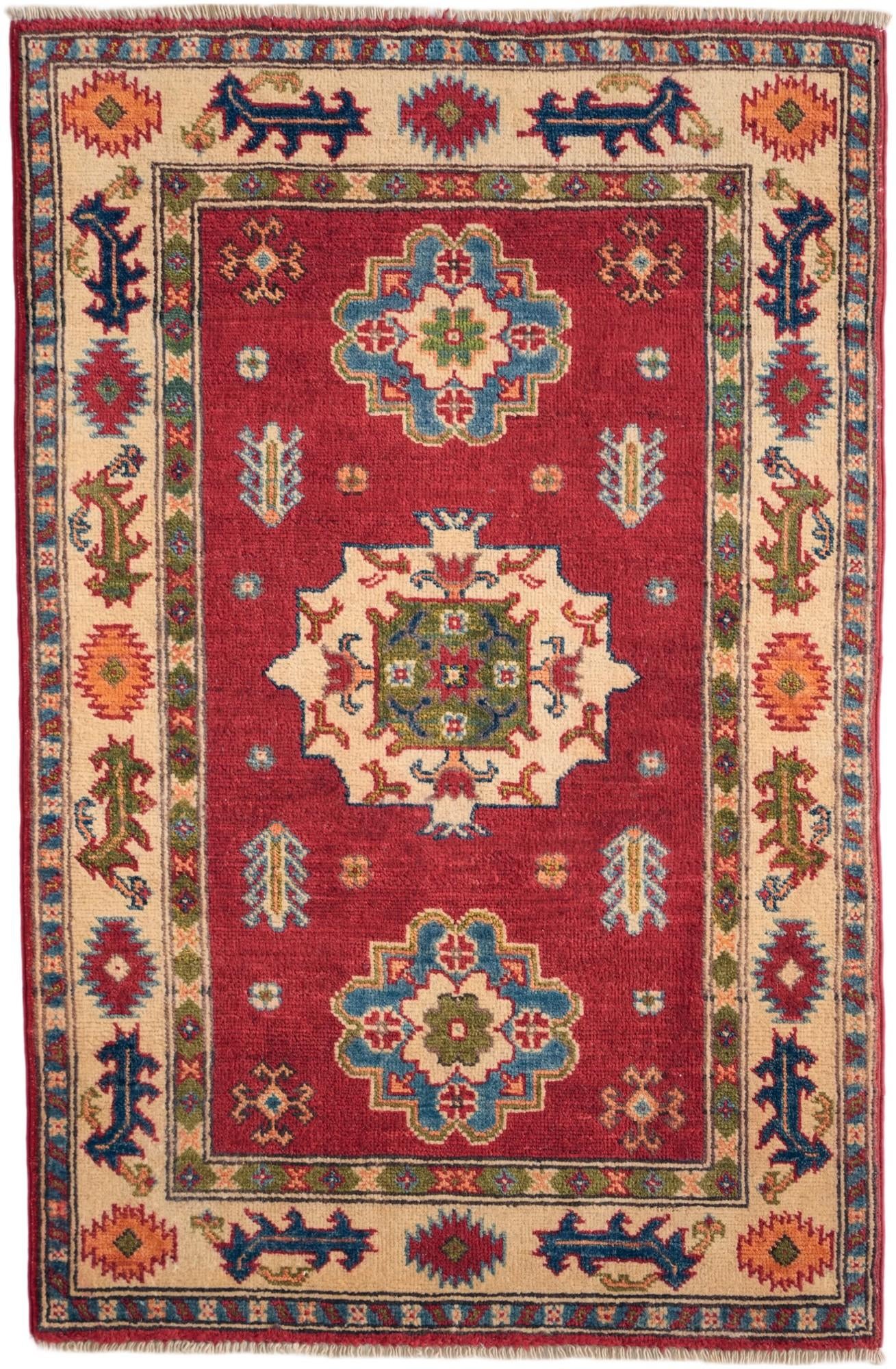 2' 8 x 4' 1 Hand Knotted Kazak Rug