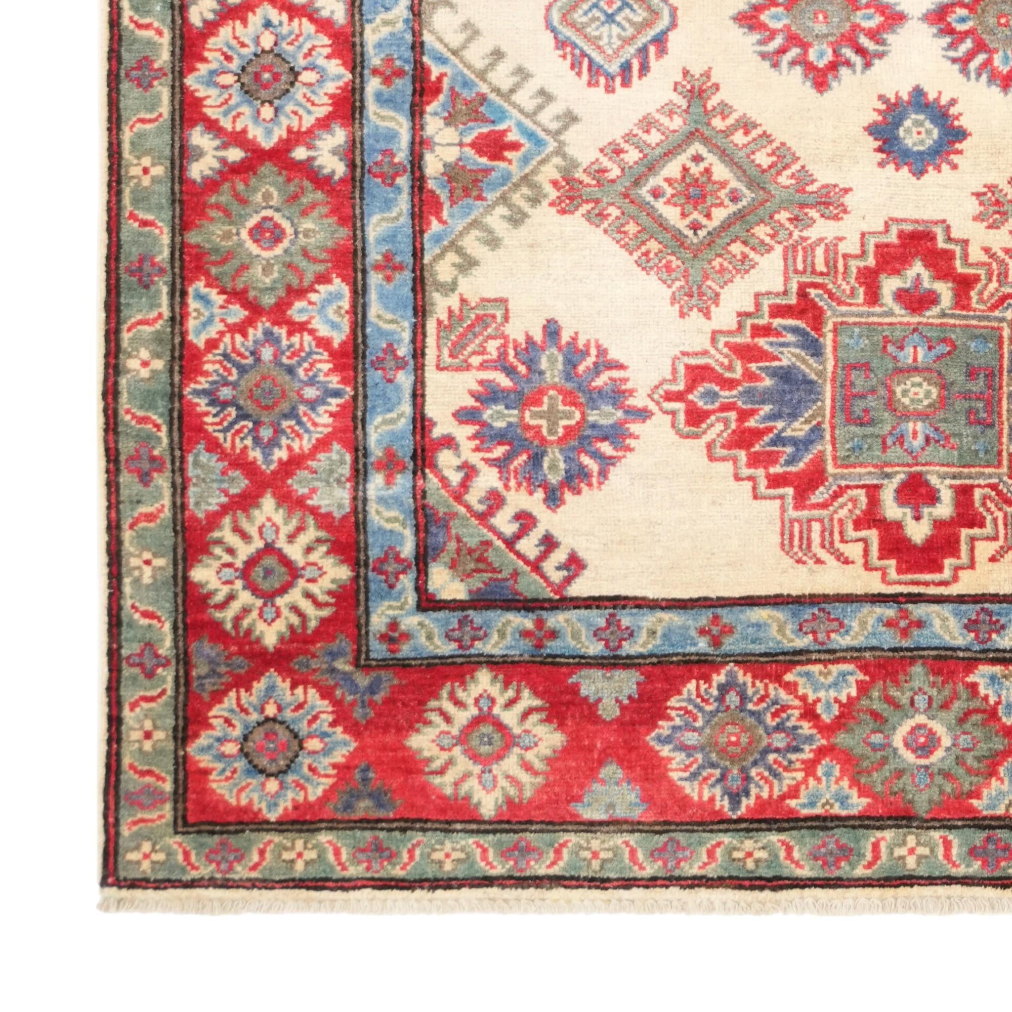 4' 8 x 7' Hand Knotted Kazak Rug