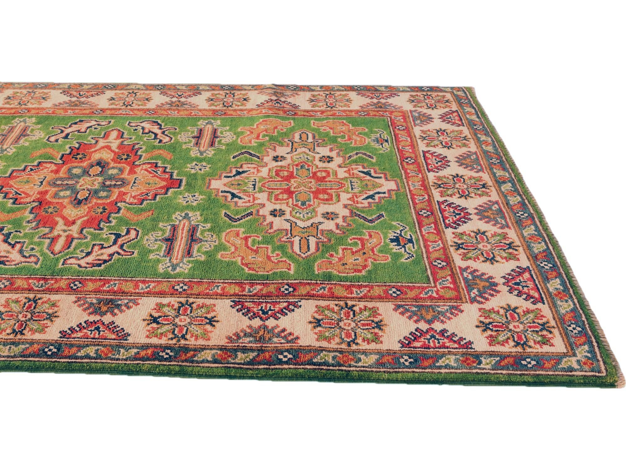 3' 11 x 6' 2 Hand Knotted Kazak Rug