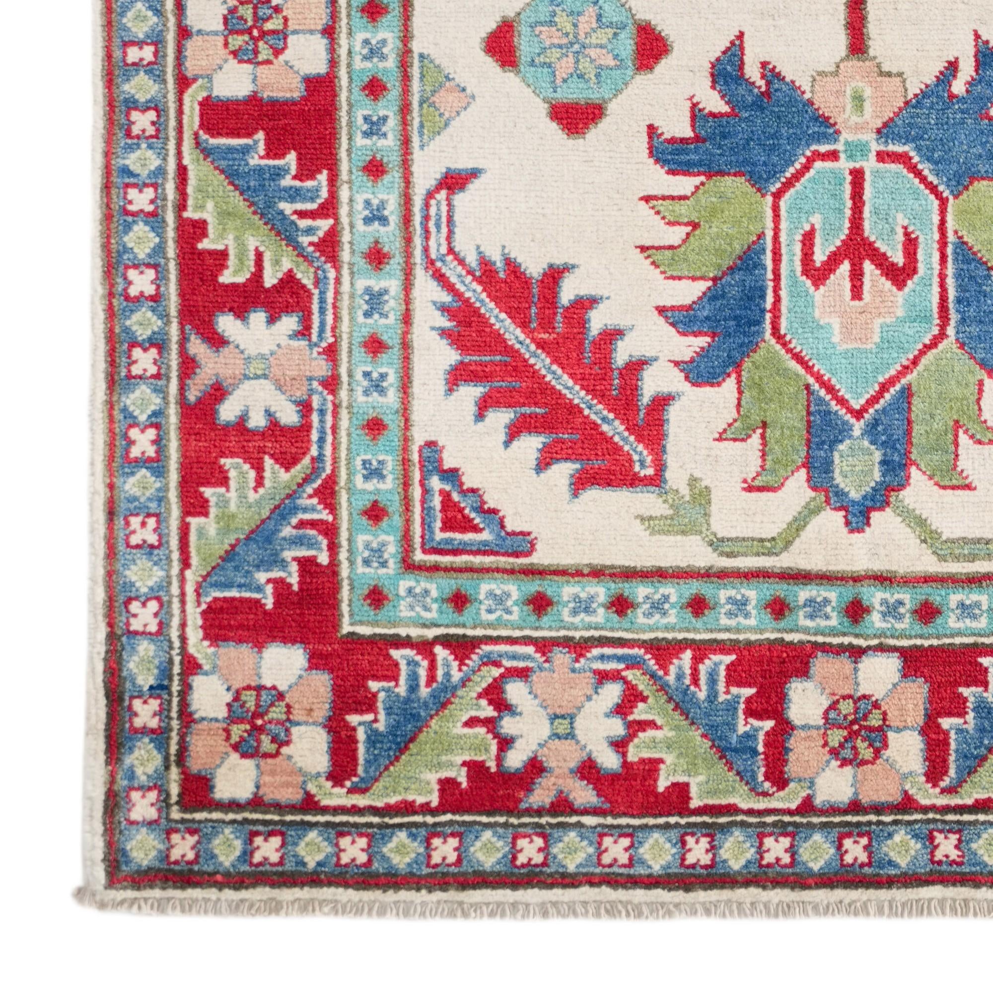 3' 4 x 5' 1 Hand Knotted Kazak Rug