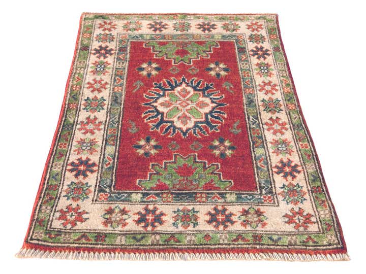 1' 11 x 3' Hand Knotted Kazak Rug