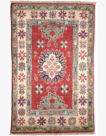 1' 11 x 3' Hand Knotted Kazak Rug