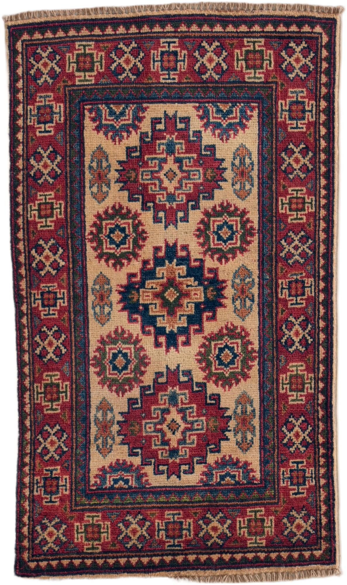1' 10 x 3' 1 Hand Knotted Kazak Rug
