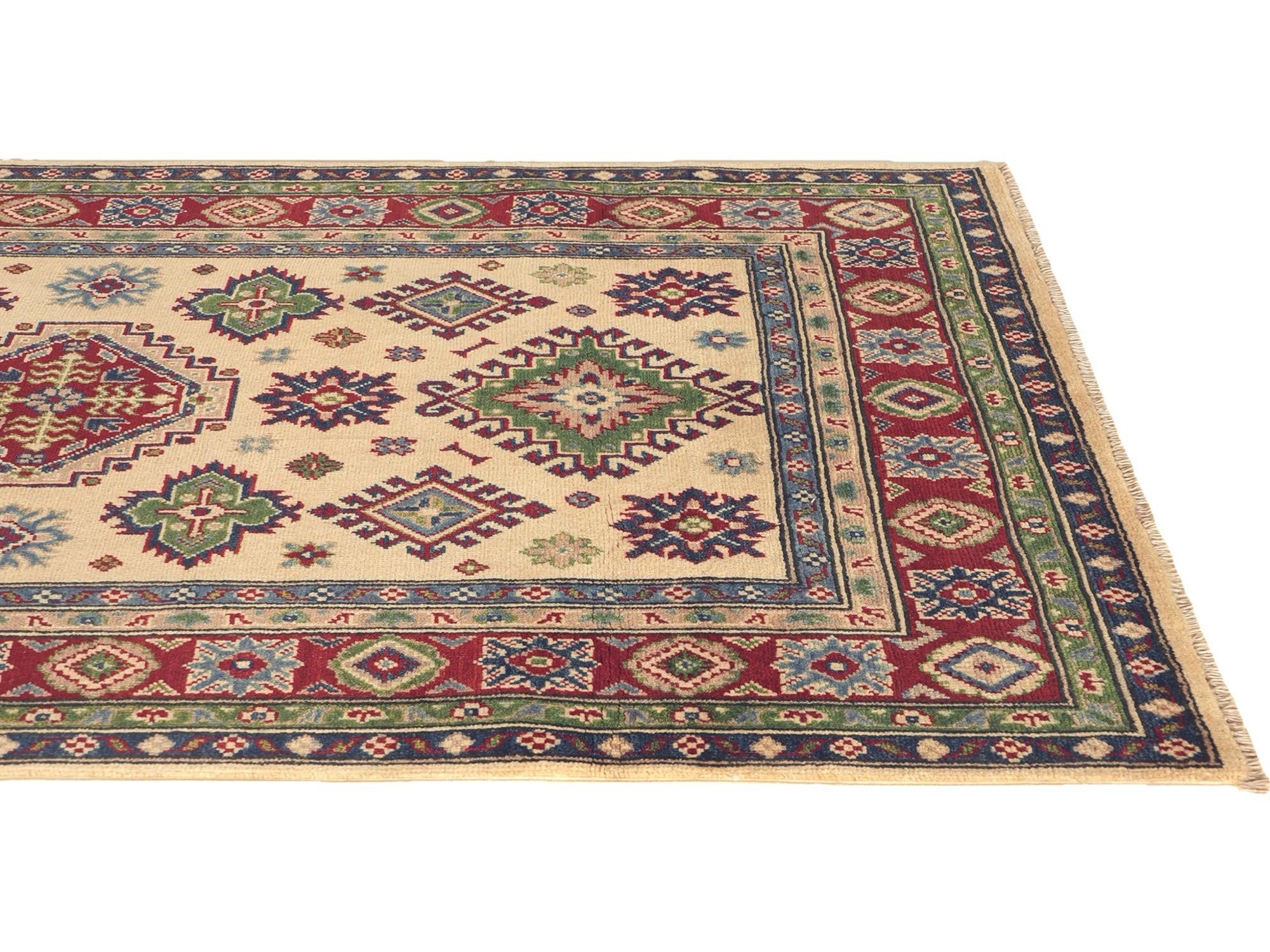 Detail image 6 of 12: 3' 11 x 6' 1 Hand Knotted Kazak Rug