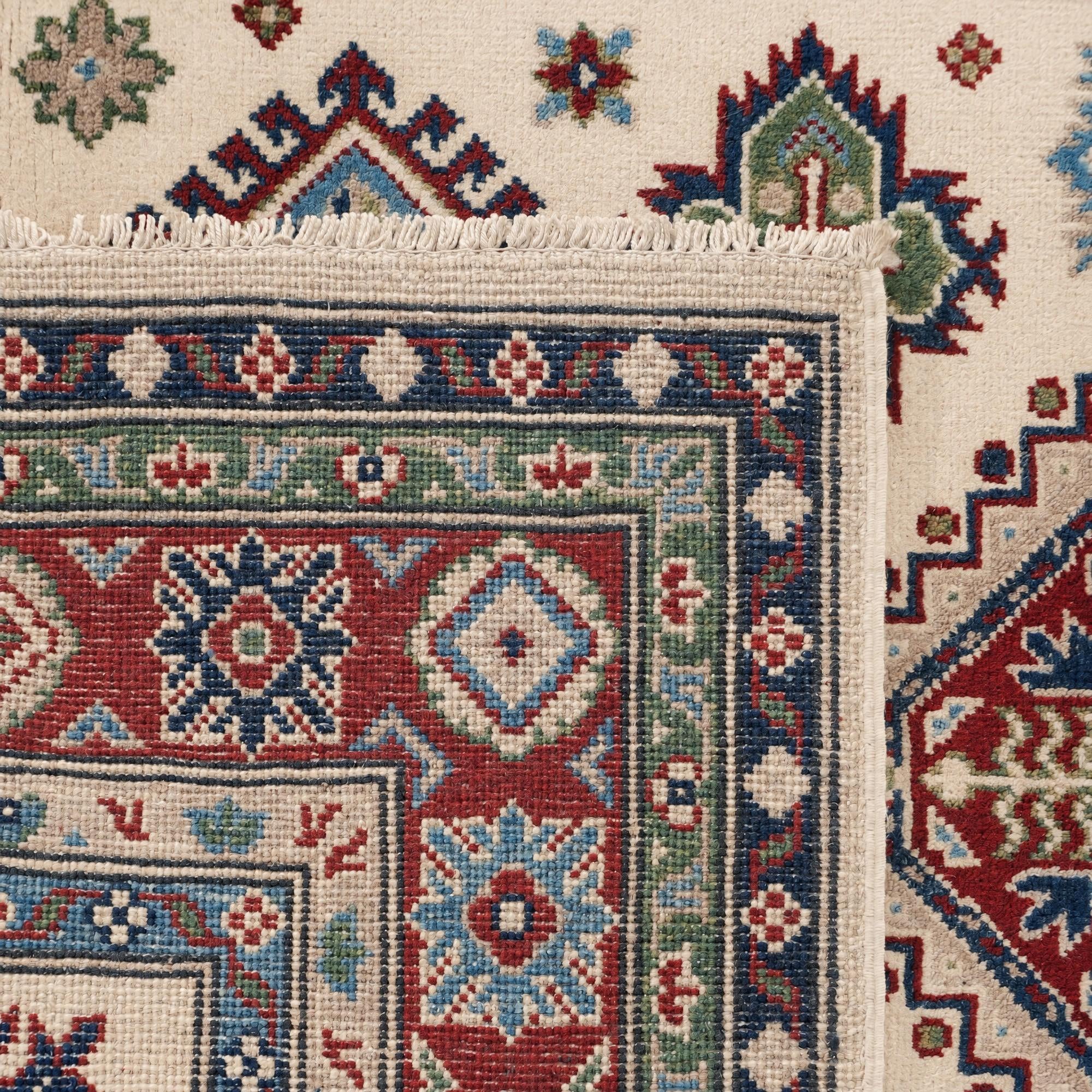 Detail image 12 of 12: 3' 11 x 6' 1 Hand Knotted Kazak Rug