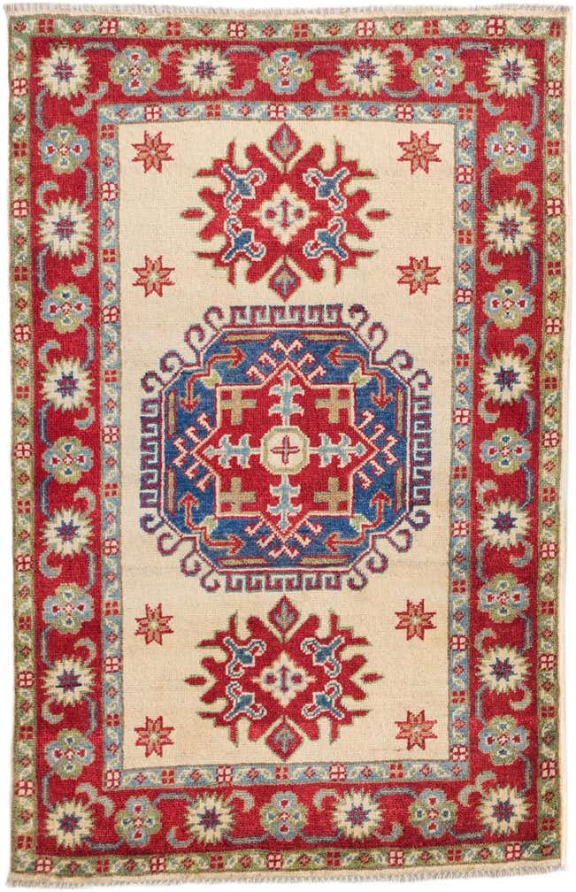 2' 7 x 4' Hand Knotted Kazak Rug