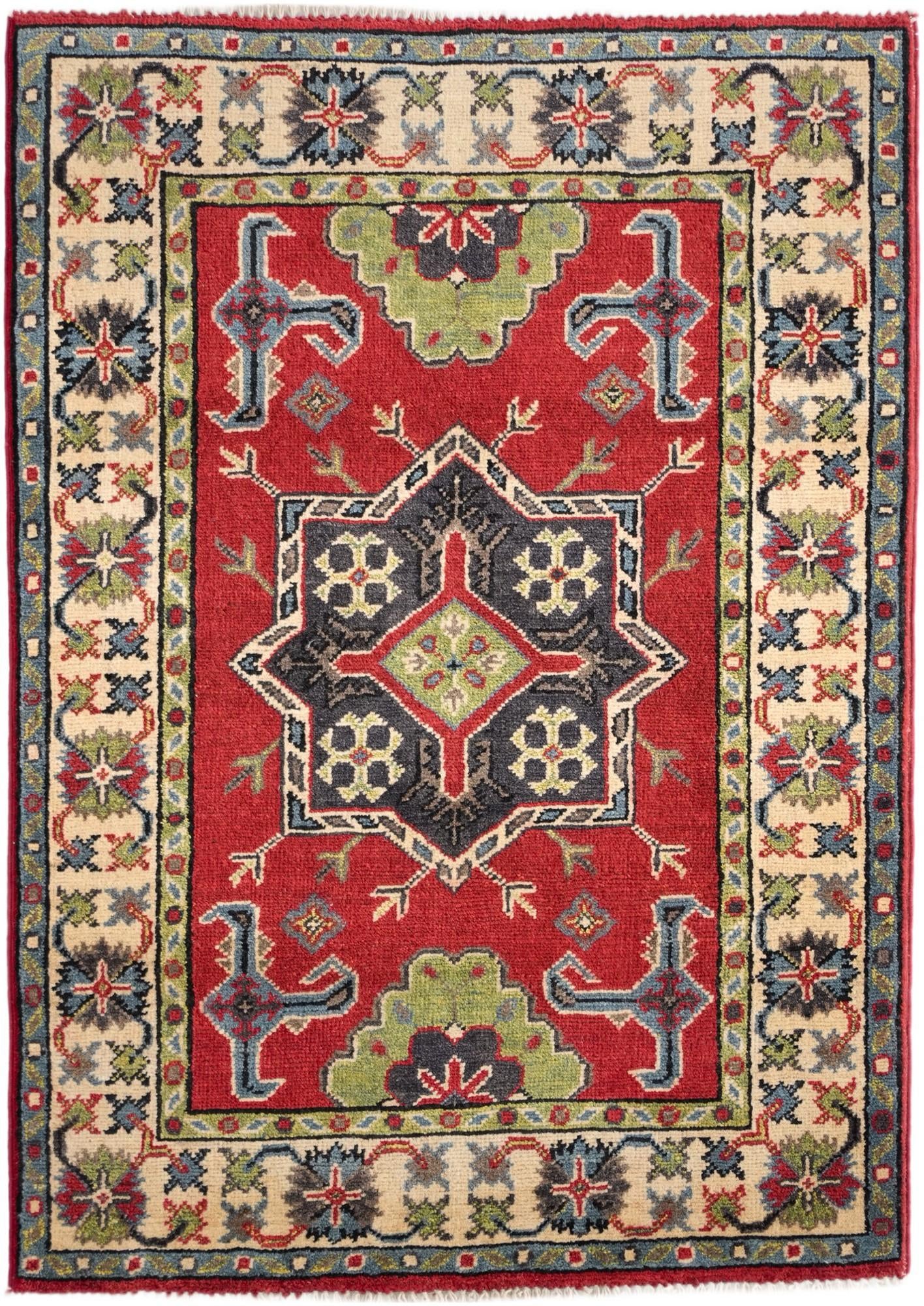 2' 8 x 3' 10 Hand Knotted Kazak Rug