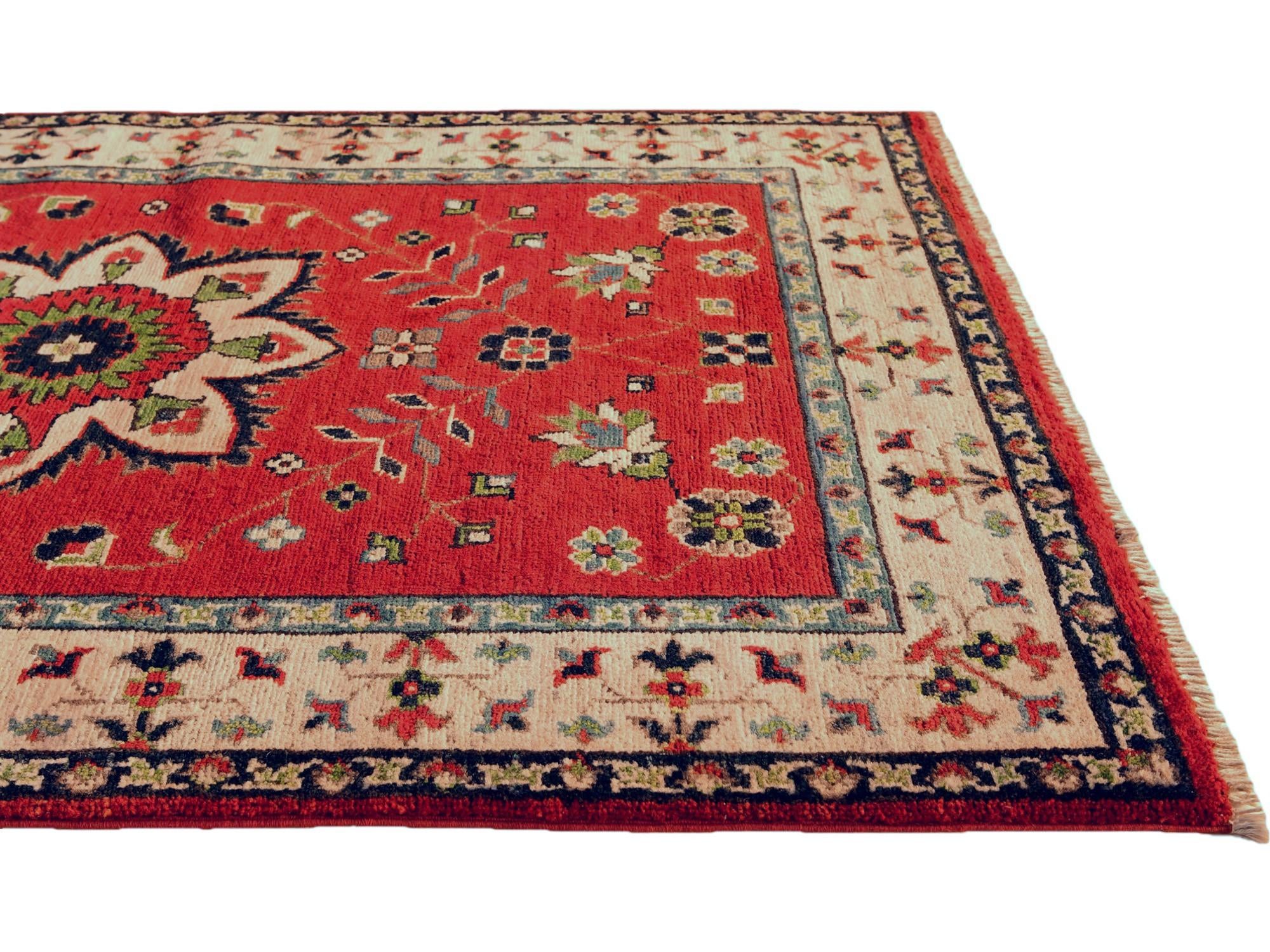 3' 4 x 5' Hand Knotted Kazak Rug
