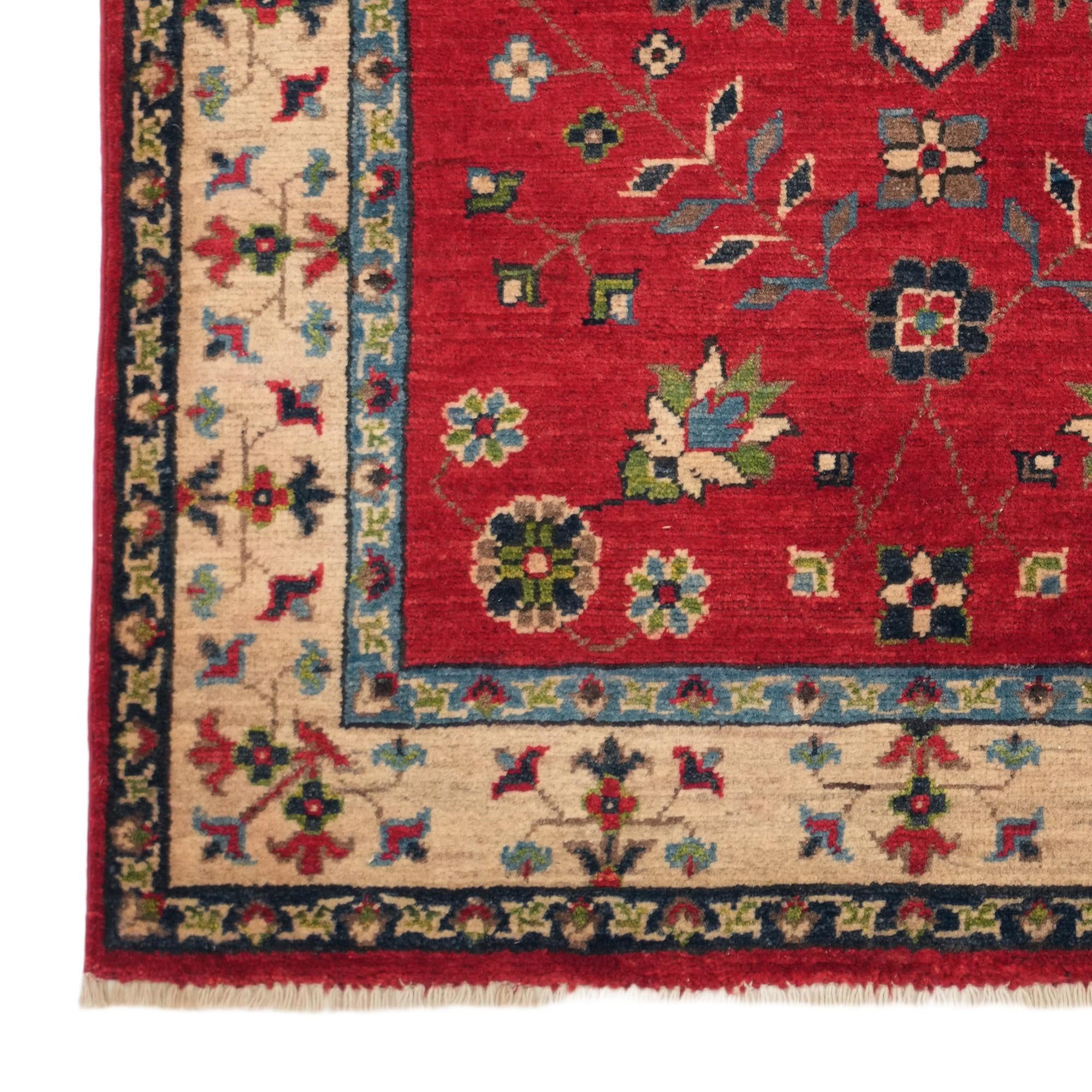 3' 4 x 5' Hand Knotted Kazak Rug