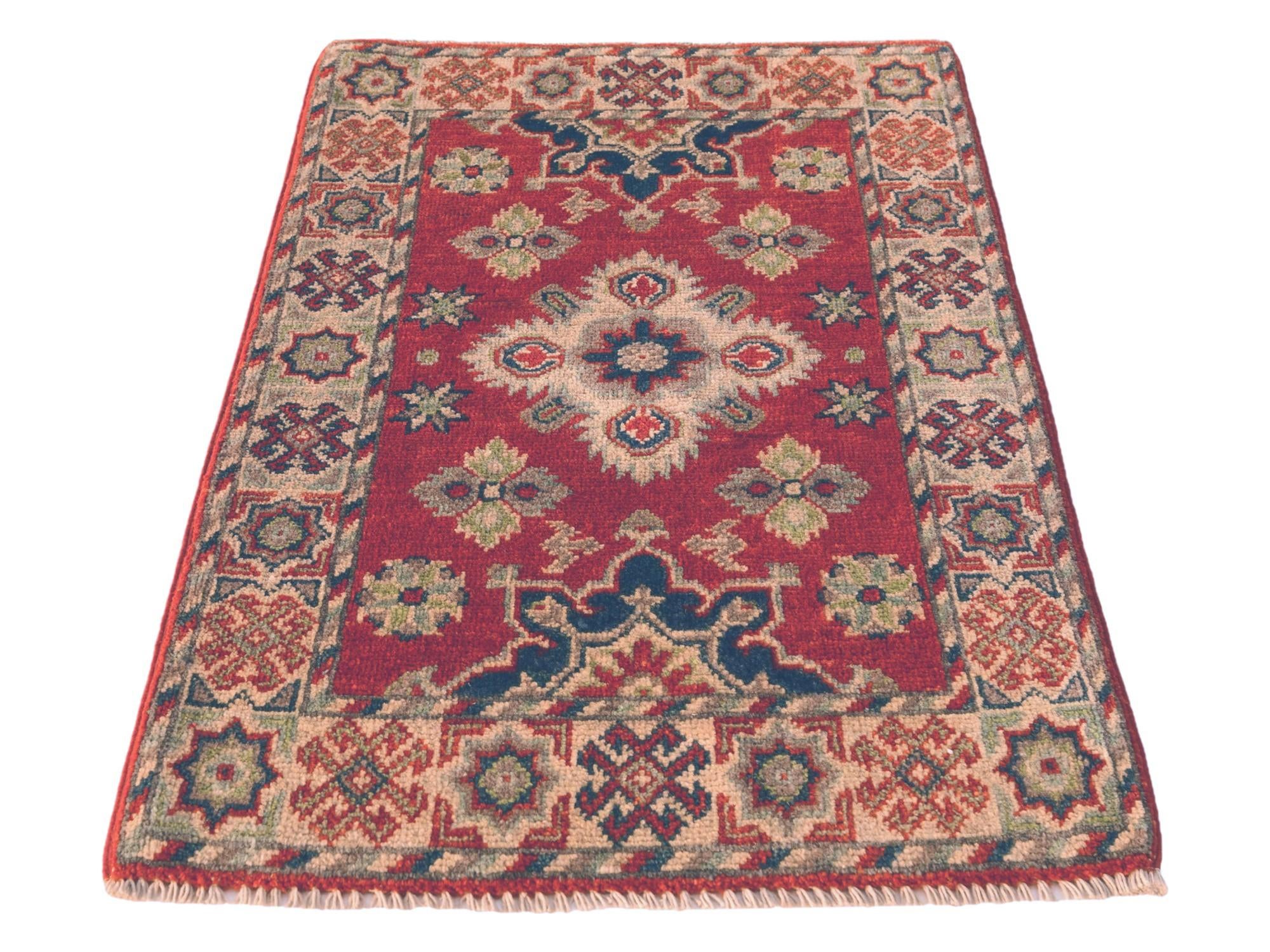 1' 11 x 3' 1 Hand Knotted Kazak Rug