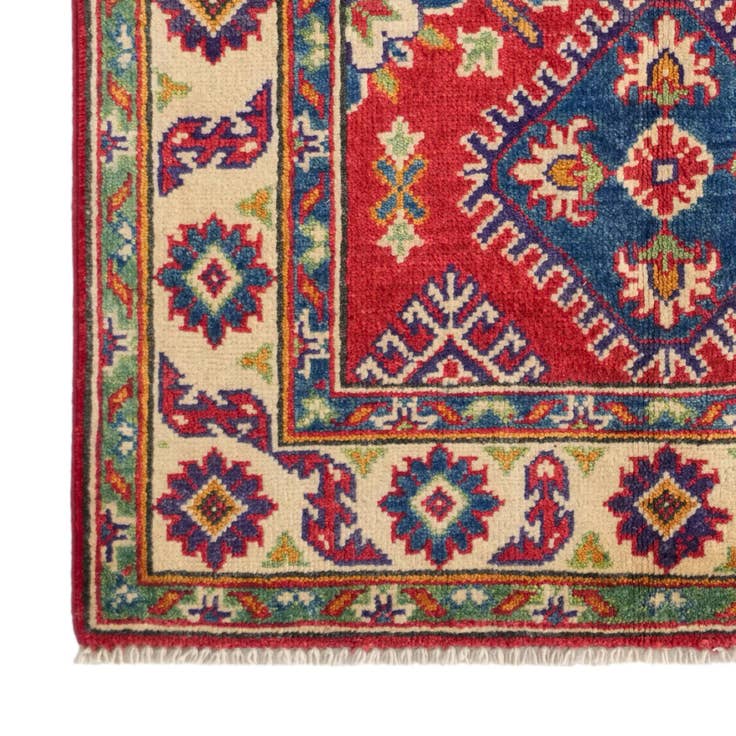 Detailansicht von 85cm x 130cm Handgeknüpft Kazak Teppich