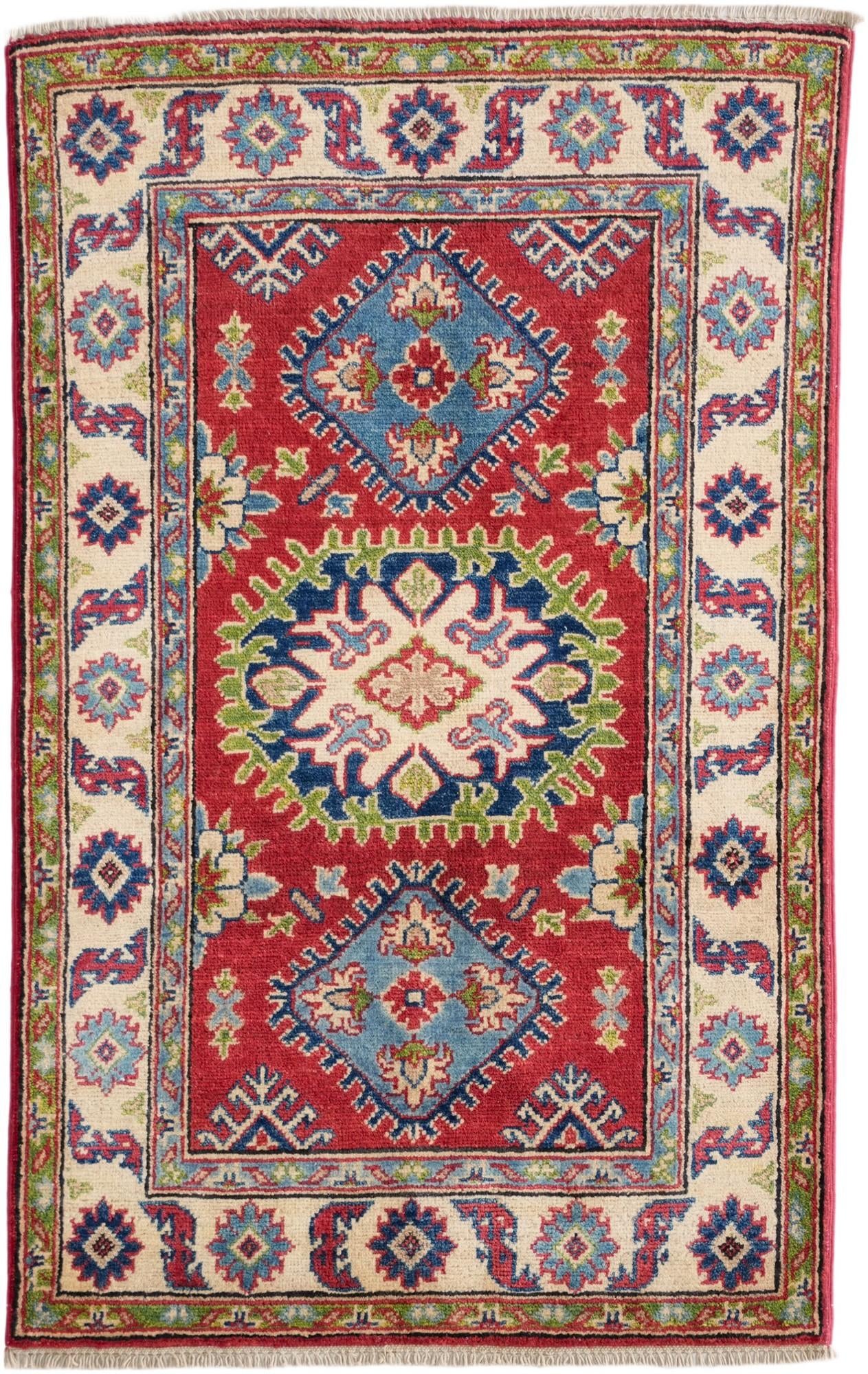 2' 7 x 4' 2 Hand Knotted Kazak Rug