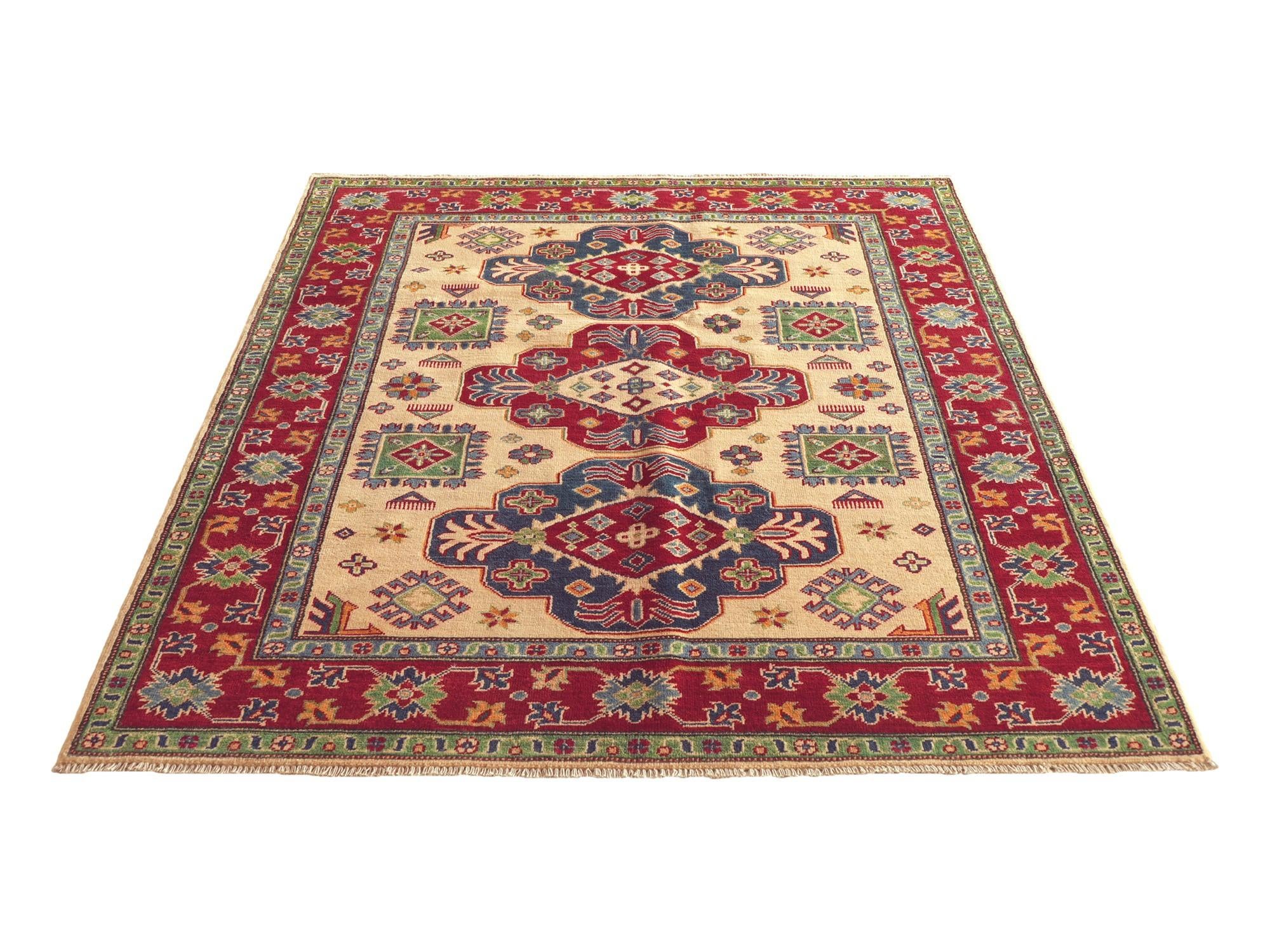 Detail image 5 of 10: 5' 1 x 6' 10 Hand Knotted Kazak Rug