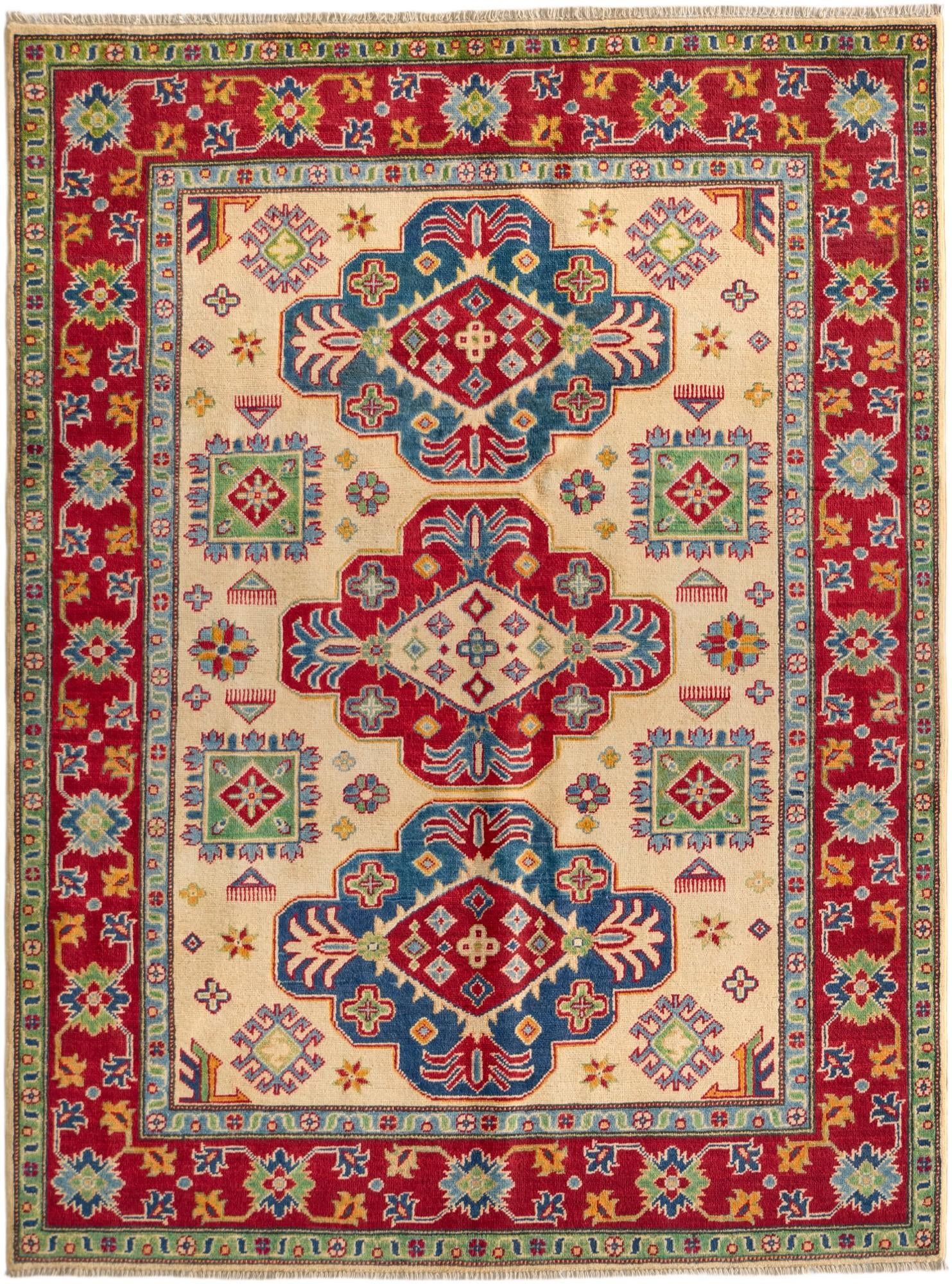 Detail image 2 of 10: 5' 1 x 6' 10 Hand Knotted Kazak Rug