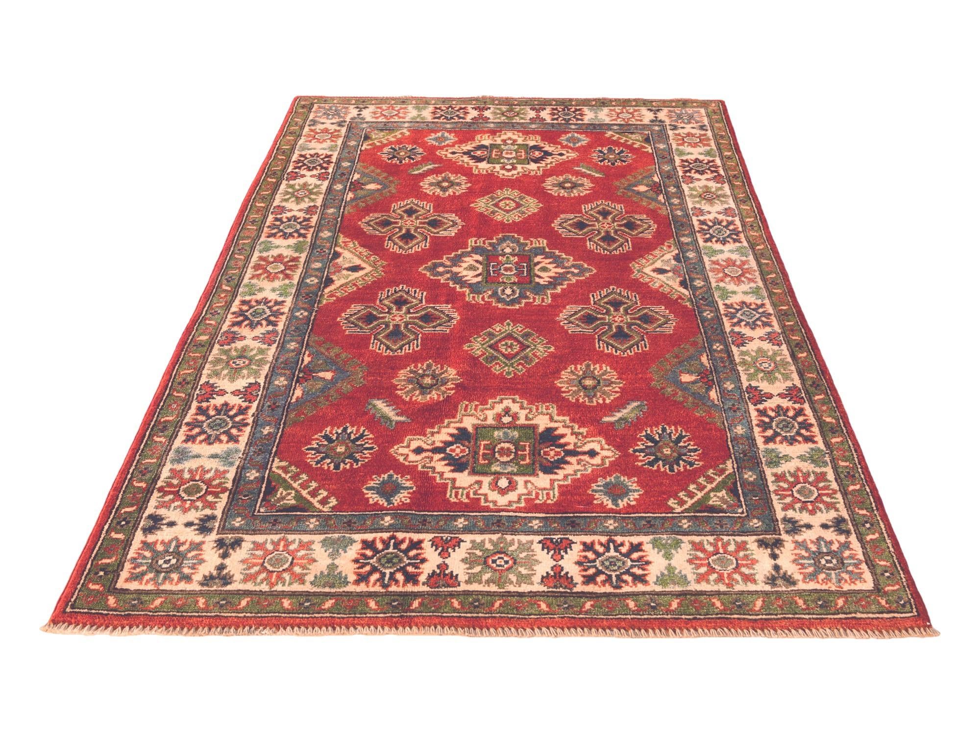 3' 11 x 6' Hand Knotted Kazak Rug