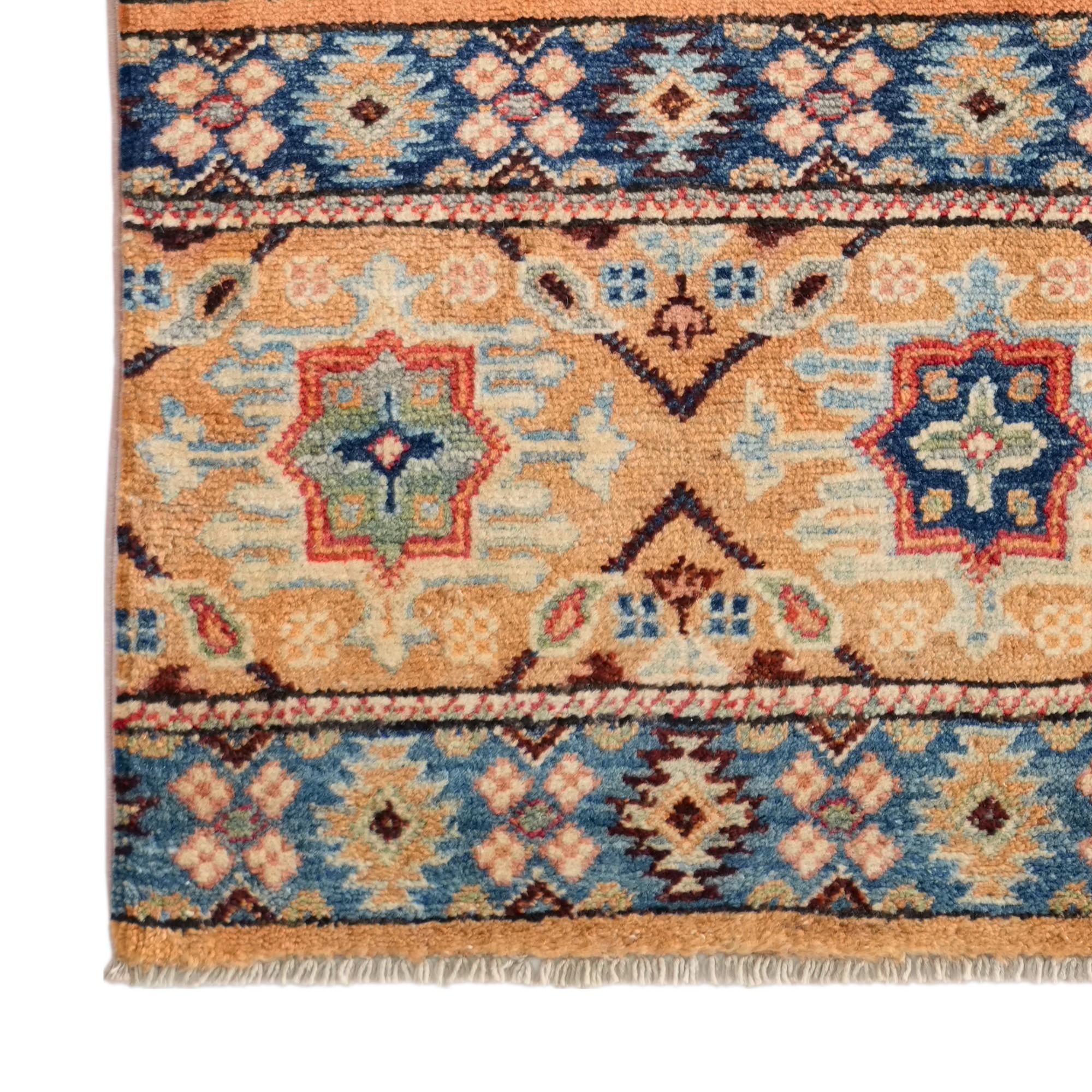 2' 7 x 4' Hand Knotted Kazak Rug