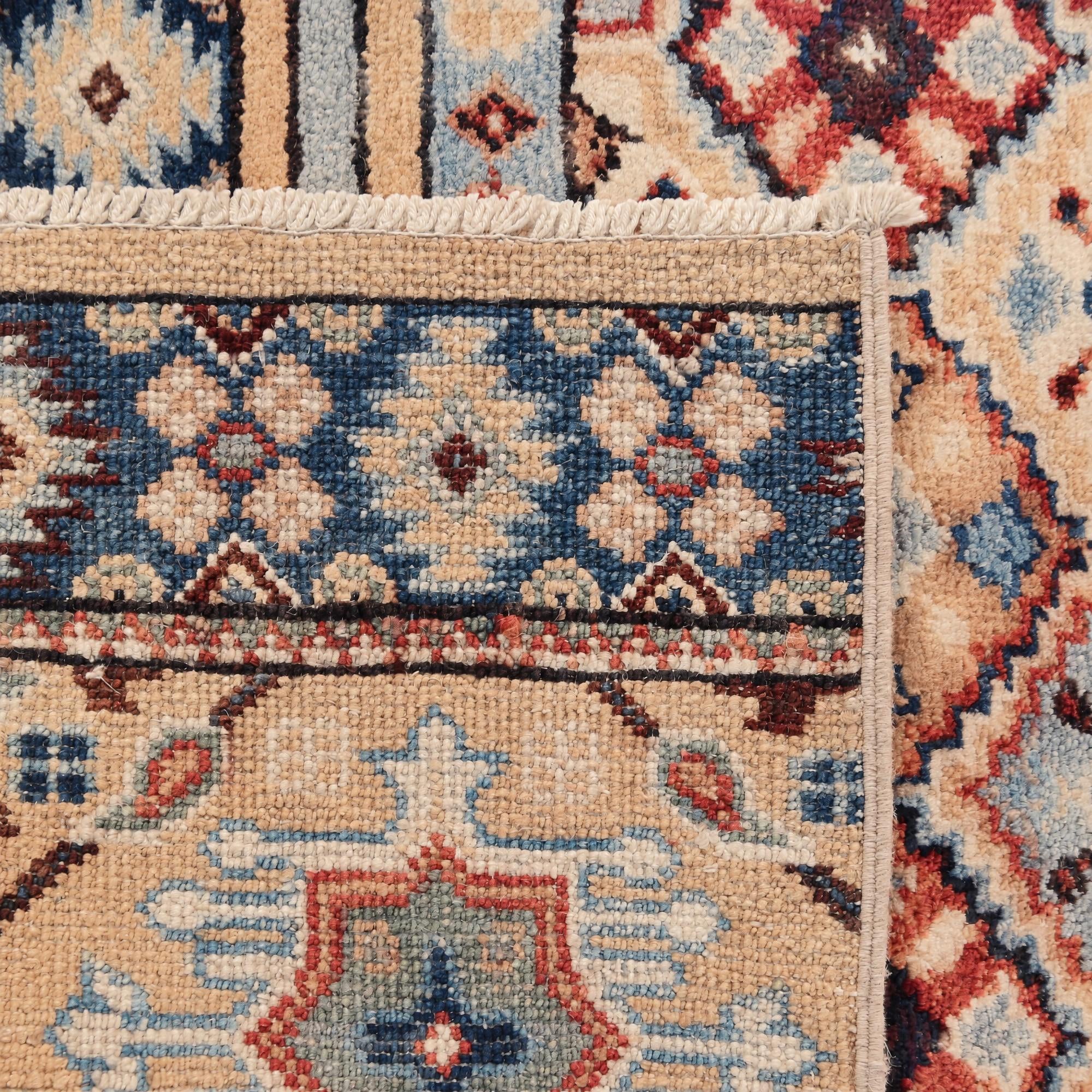 2' 7 x 4' Hand Knotted Kazak Rug