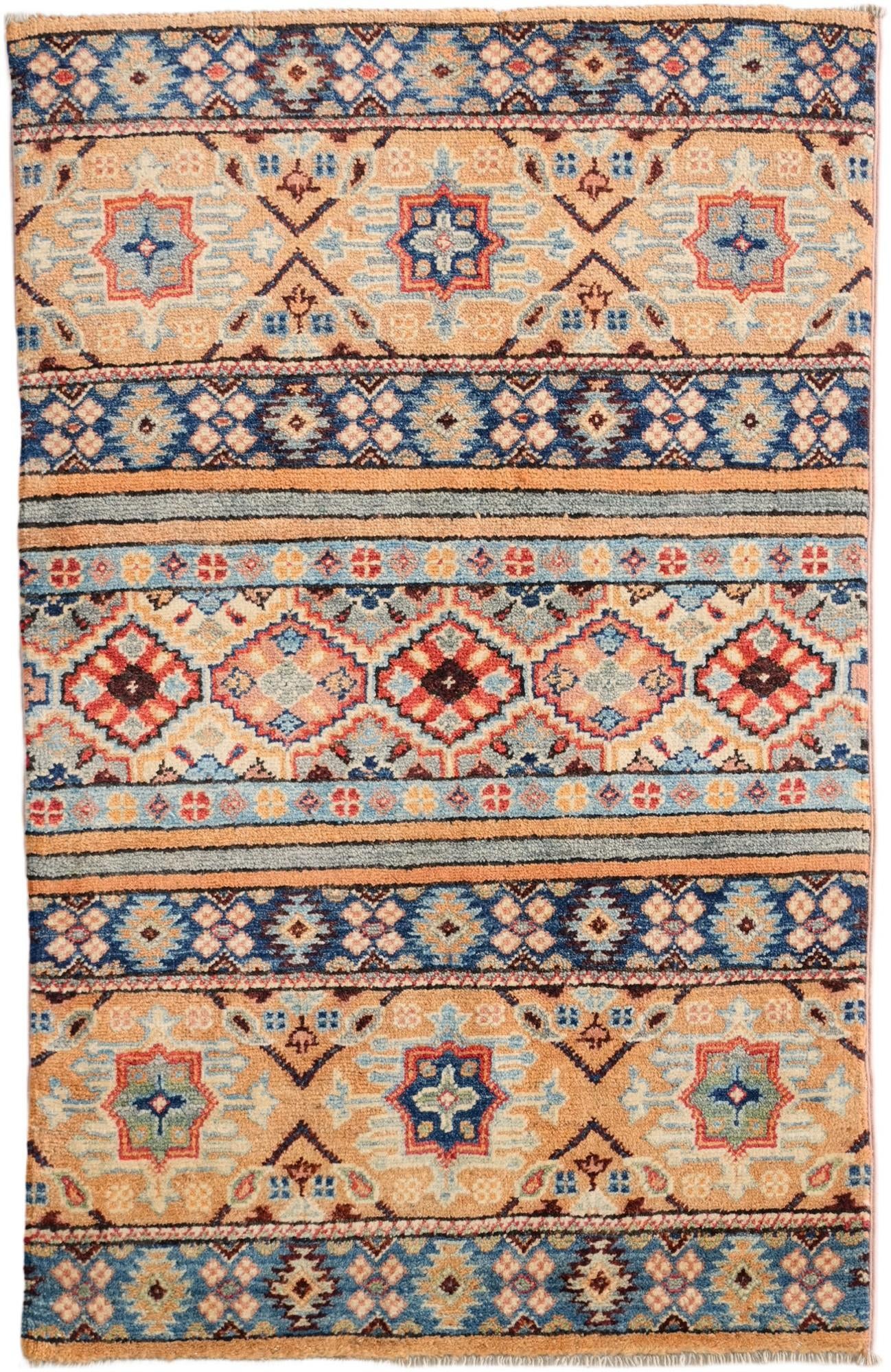 2' 7 x 4' Hand Knotted Kazak Rug