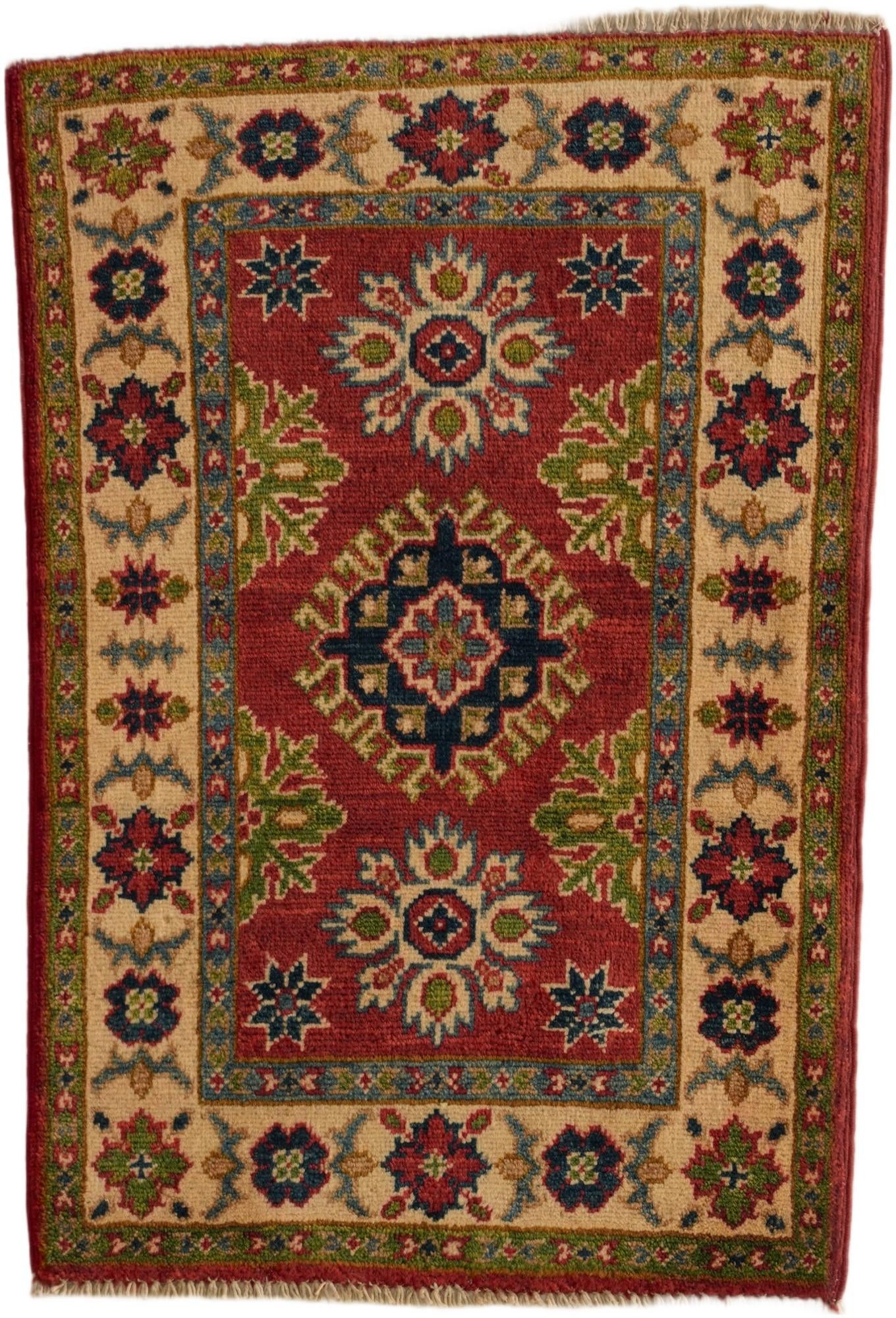 1' 10 x 2' 9 Hand Knotted Kazak Rug