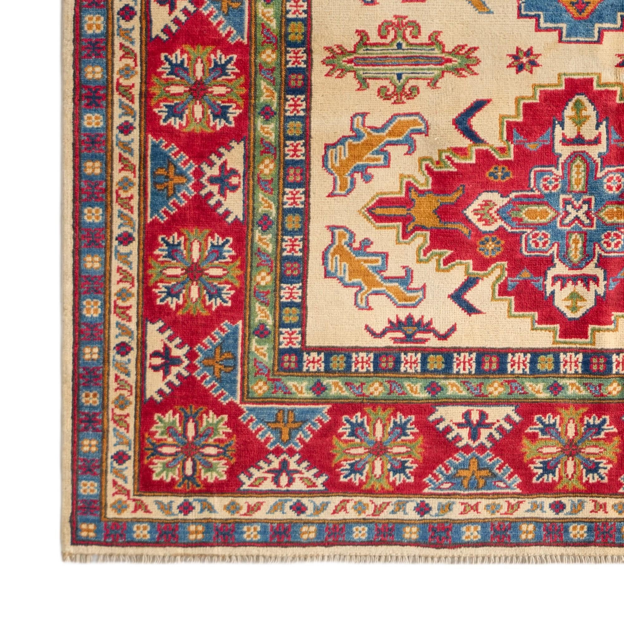 Detail image 7 of 10: 4' 11 x 6' 7 Hand Knotted Kazak Rug